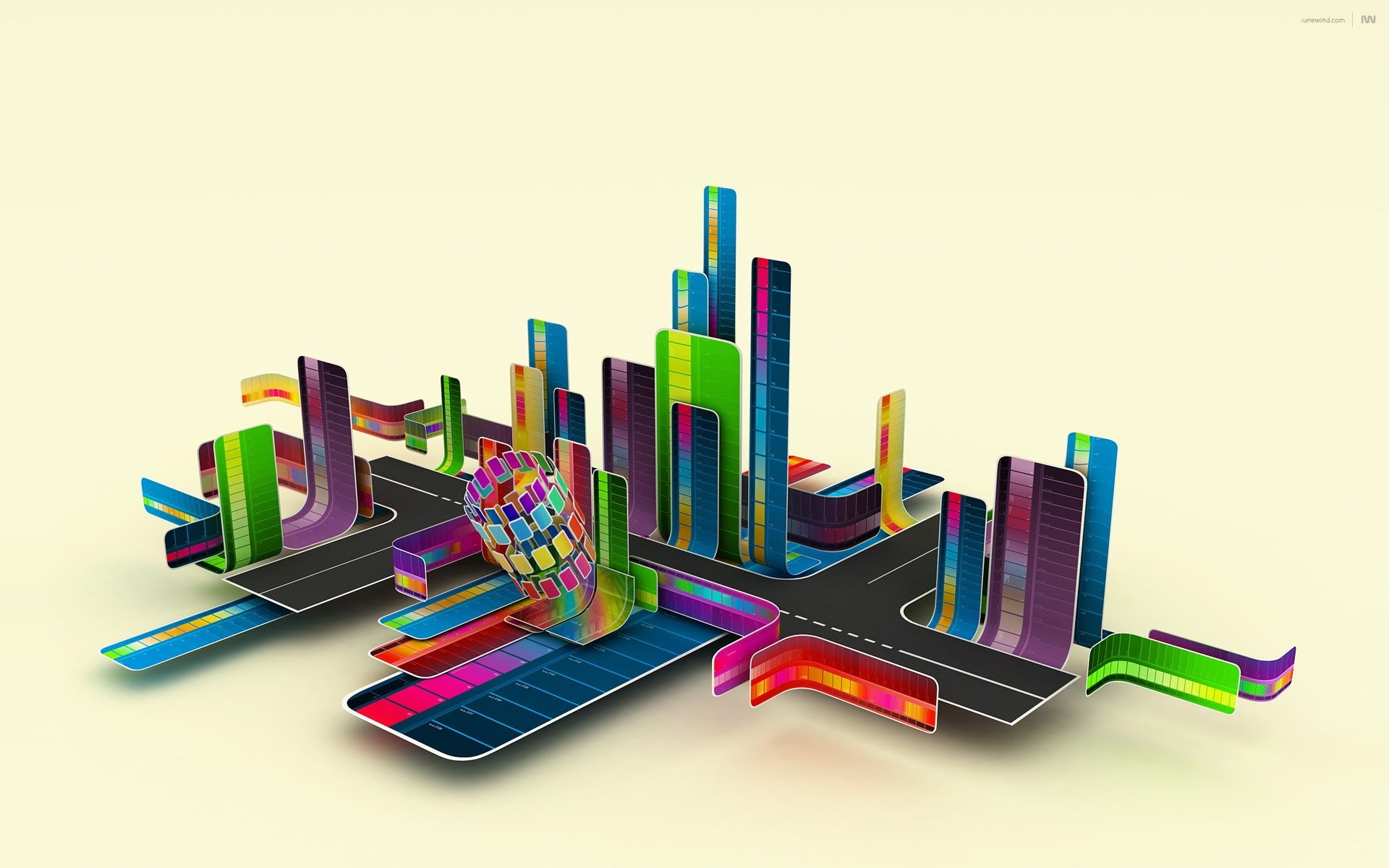 multi colored, skyscraper, still life, toy, text, group of objects, office supply, indoors, cut out, stapler, digital art, variation, copy space, studio shot, HD Wallpaper