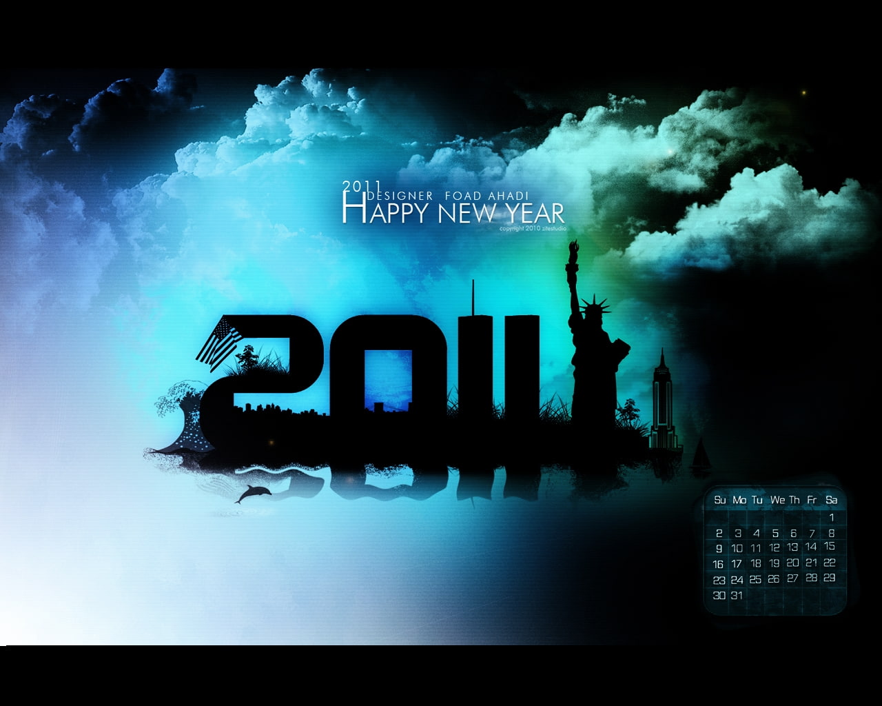 ny, 720P, happy, 2011, new, hd, nyc, nature, calender, year, happy new year, HD Wallpaper