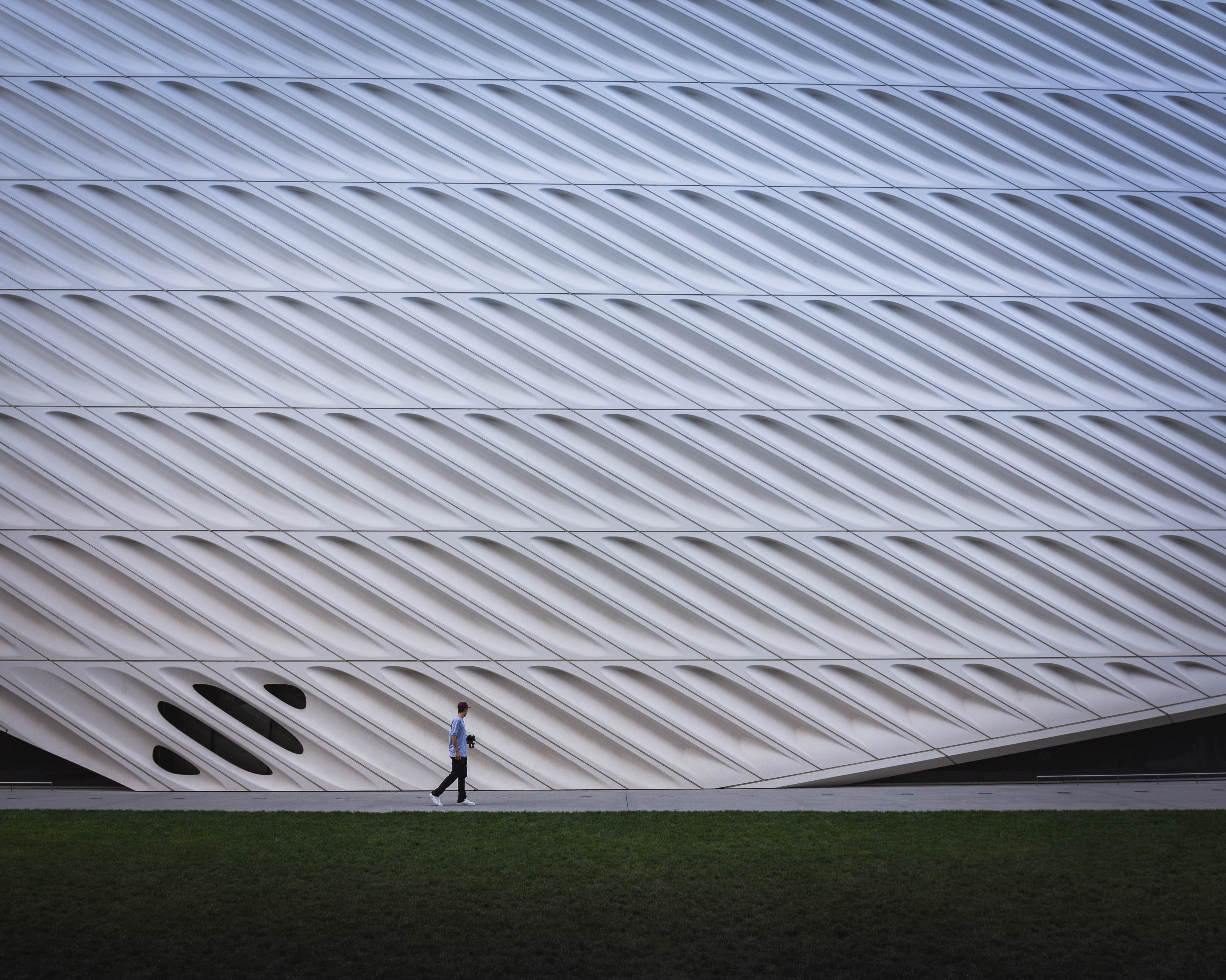 pattern, walking, architecture, nature, photo, day, field, green color, facade, architectural design, building exterior, real people, one person, sport, HD Wallpaper