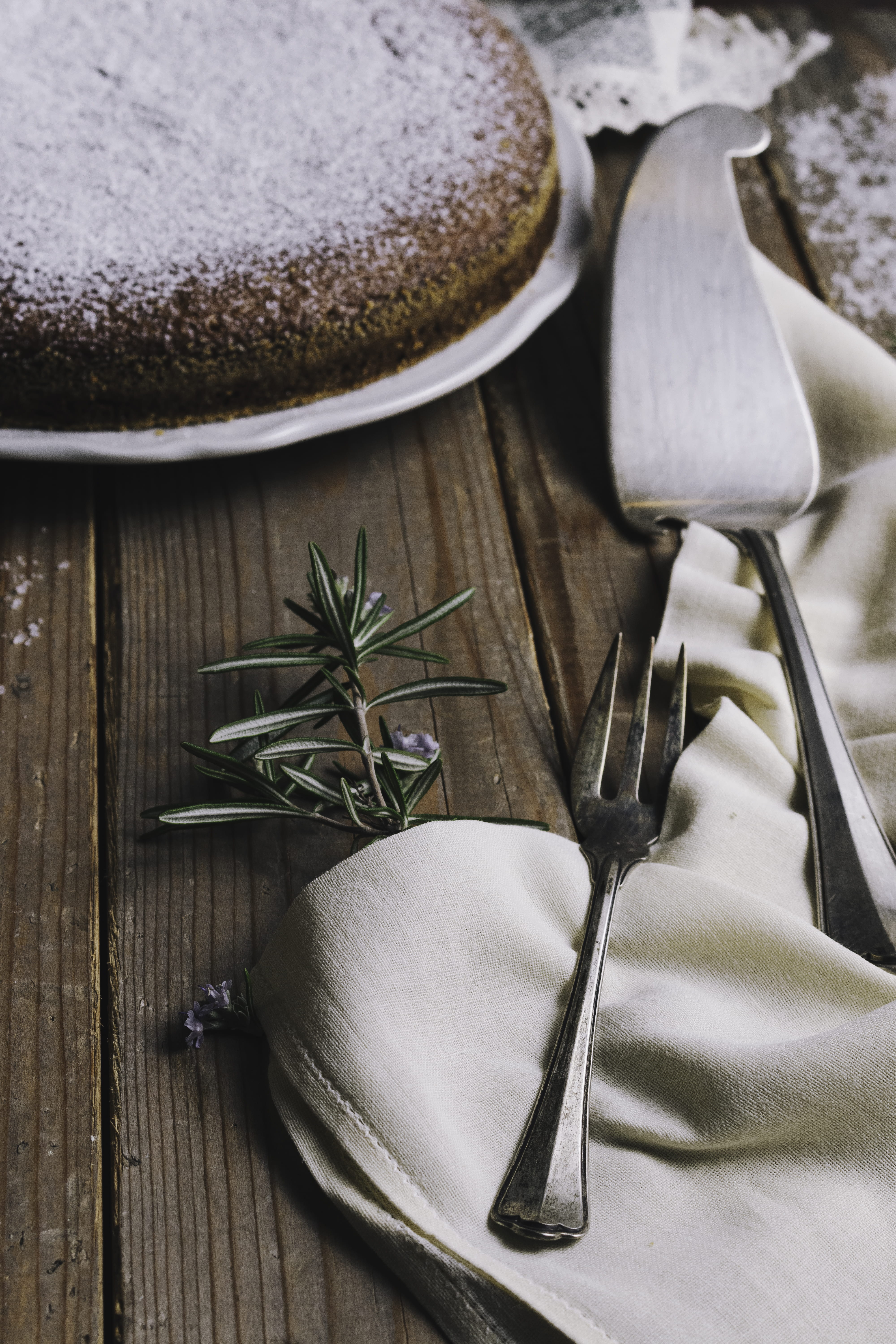 gray, table, food, spoon, plate, steel, still life, baked goods, food and drink, indoors, spice, plant, herb, 5K, eating utensil, leaf, beside, textile, Phone HD Wallpaper
