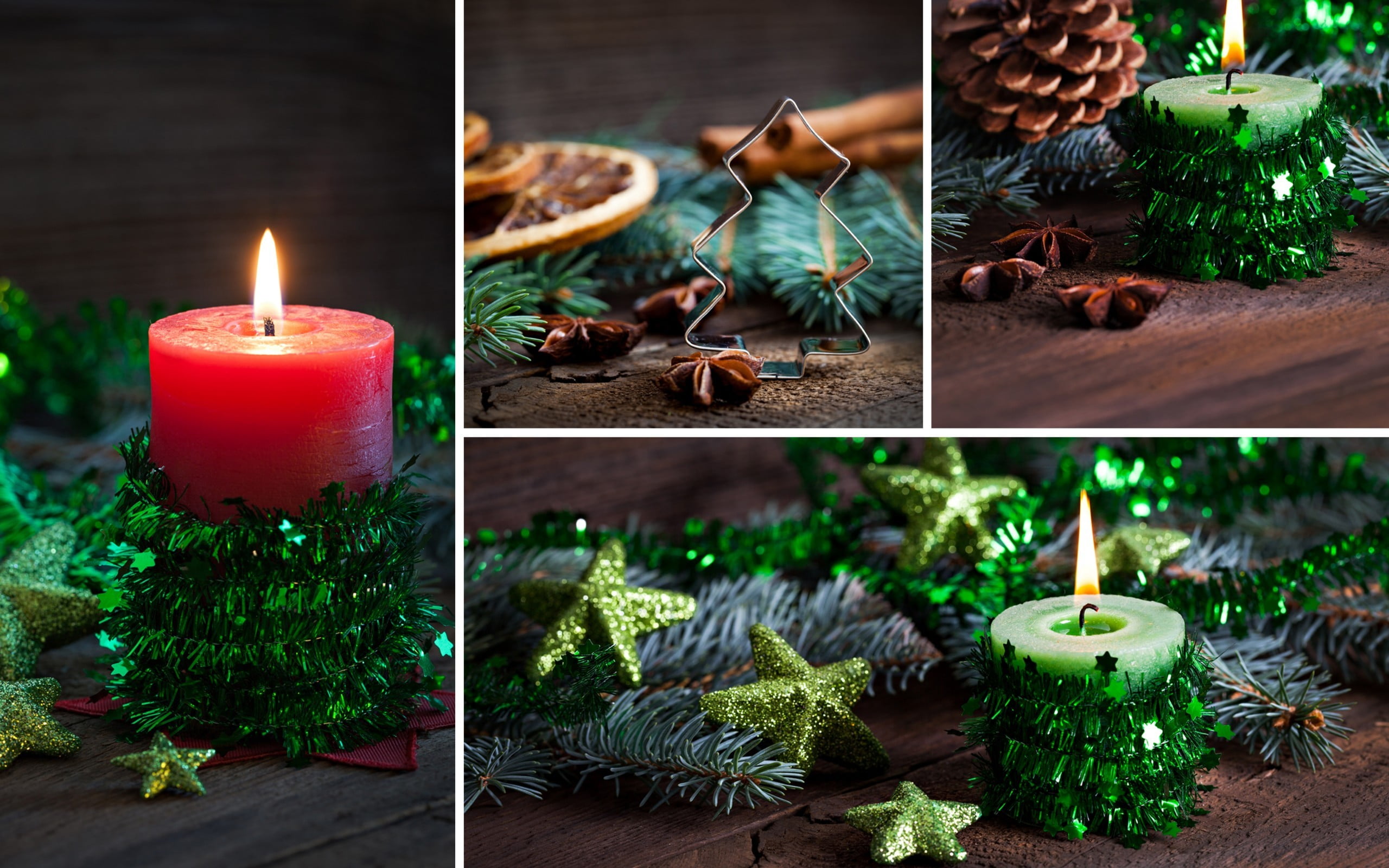 decoration, illuminated, pine cone, holiday, flame, plant, fire, tea light, 2K, leaf, heat - temperature, lighting equipment, red, christmas decoration, HD Wallpaper