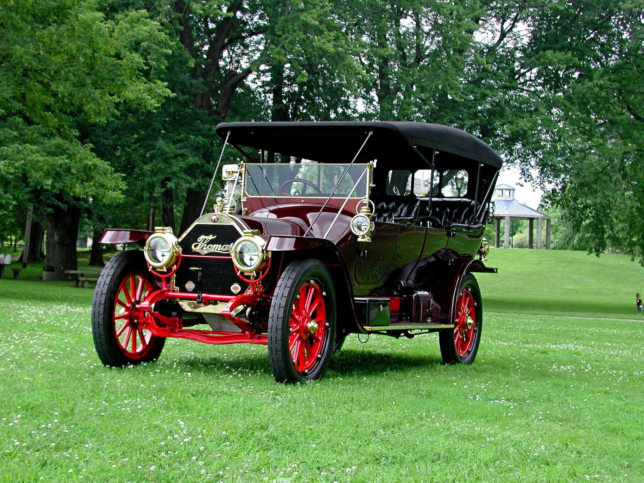 cars, classic, 1080P, black, flyer, antique, 1912, thomas, HD Wallpaper