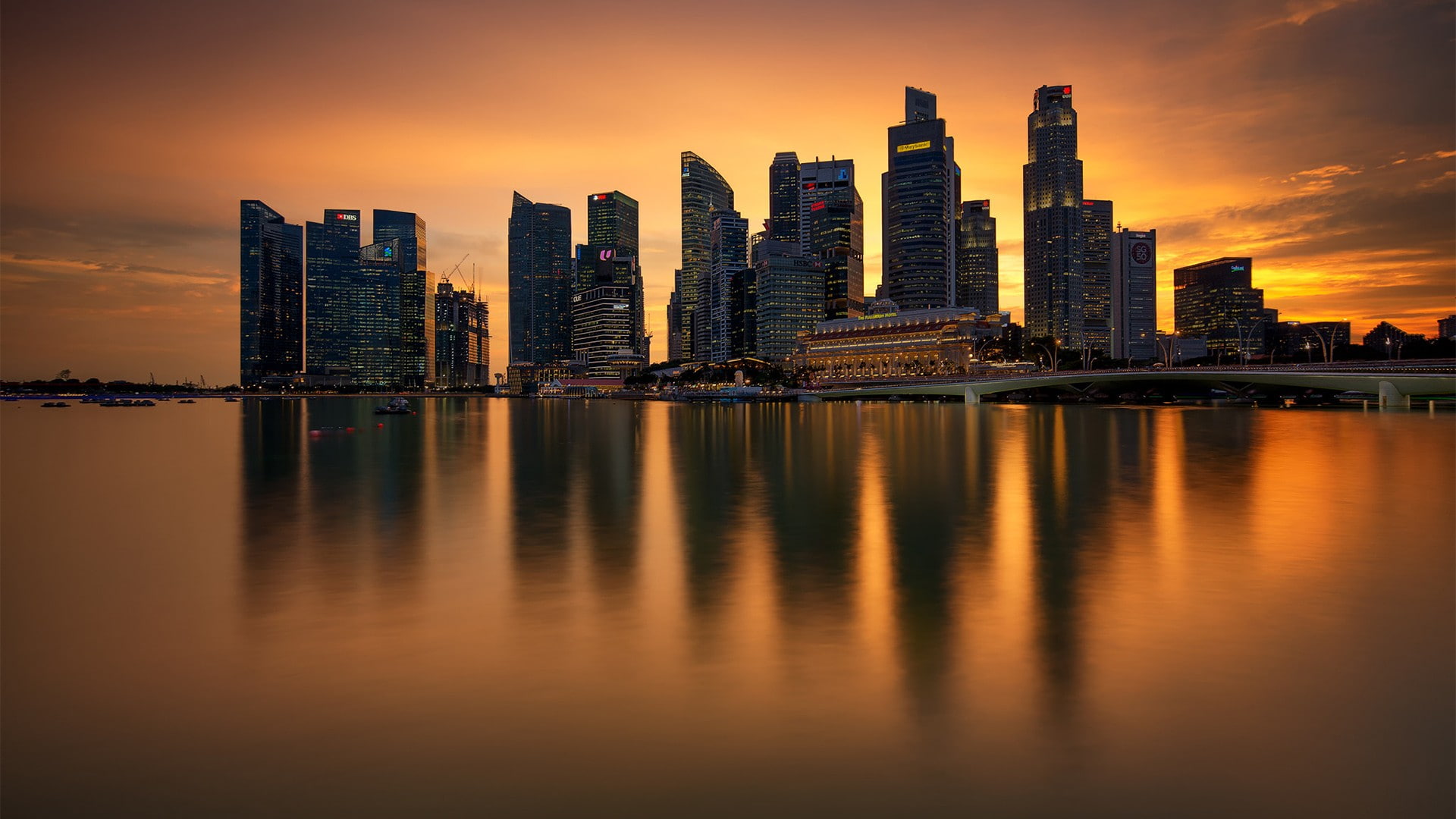 city, 1080P, Singapore, HD Wallpaper