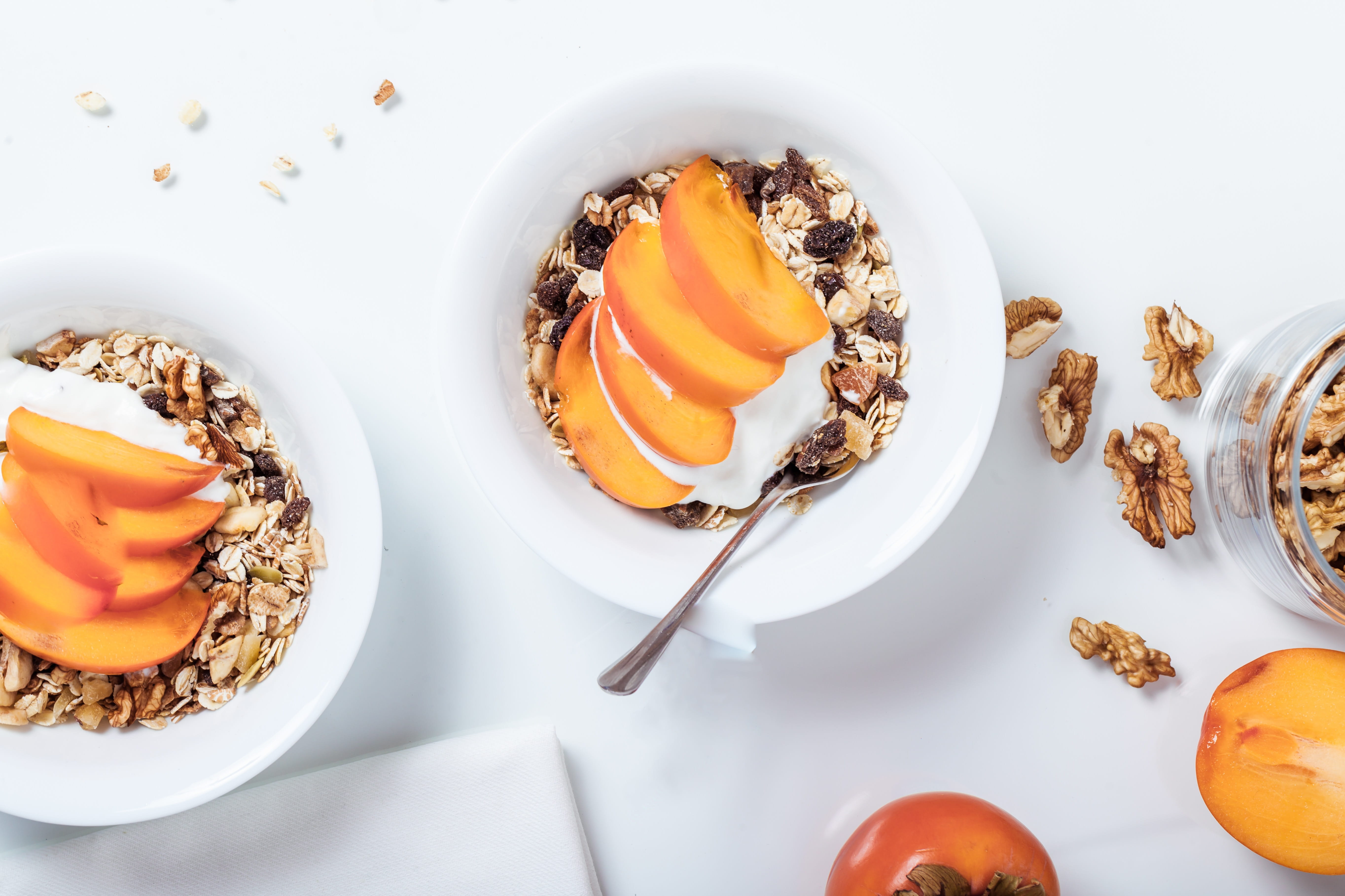 delicious, tasty, sweet, breakfast, ready-to-eat, creamy, indulgence, fresh, walnuts, oat, food, chocolate, crunchy, healthy eating, morning, temptation, HD Wallpaper