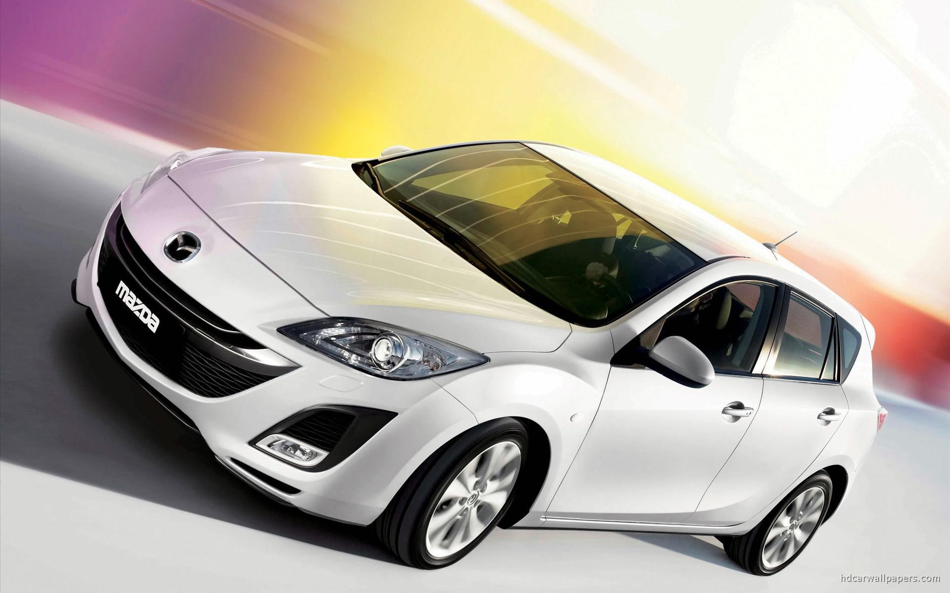 1080P, stop, new, cars, mazda, gray, HD Wallpaper
