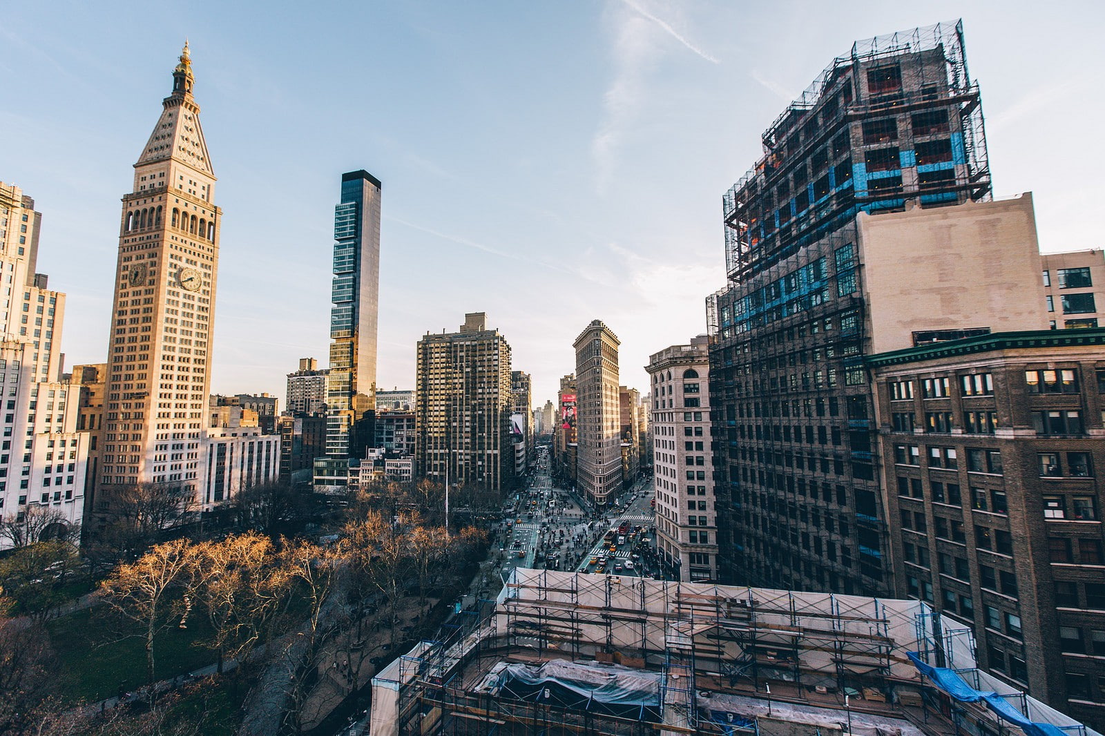 city, 720P, cars, york, buildings, new york city, trees, new, HD Wallpaper