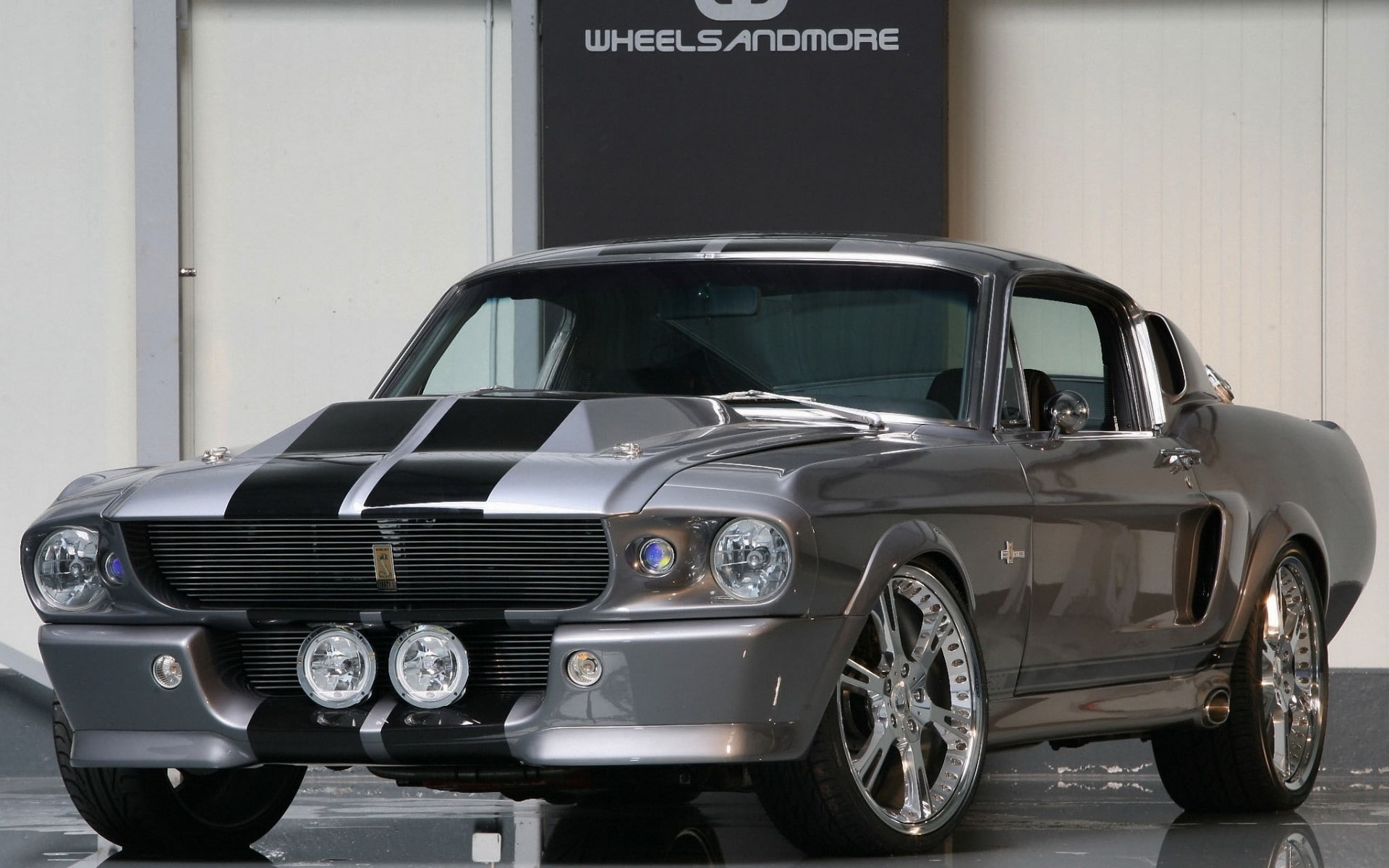 new, shiny, silver, color, silver color, 1080P, car, muscle, HD Wallpaper