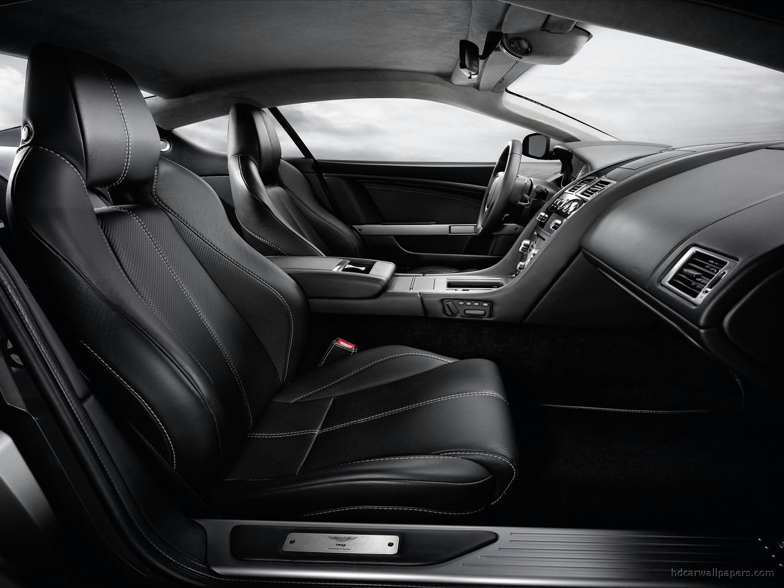cars, interior, aston, car, db, aston martin, new, black, martin, 720P, HD Wallpaper