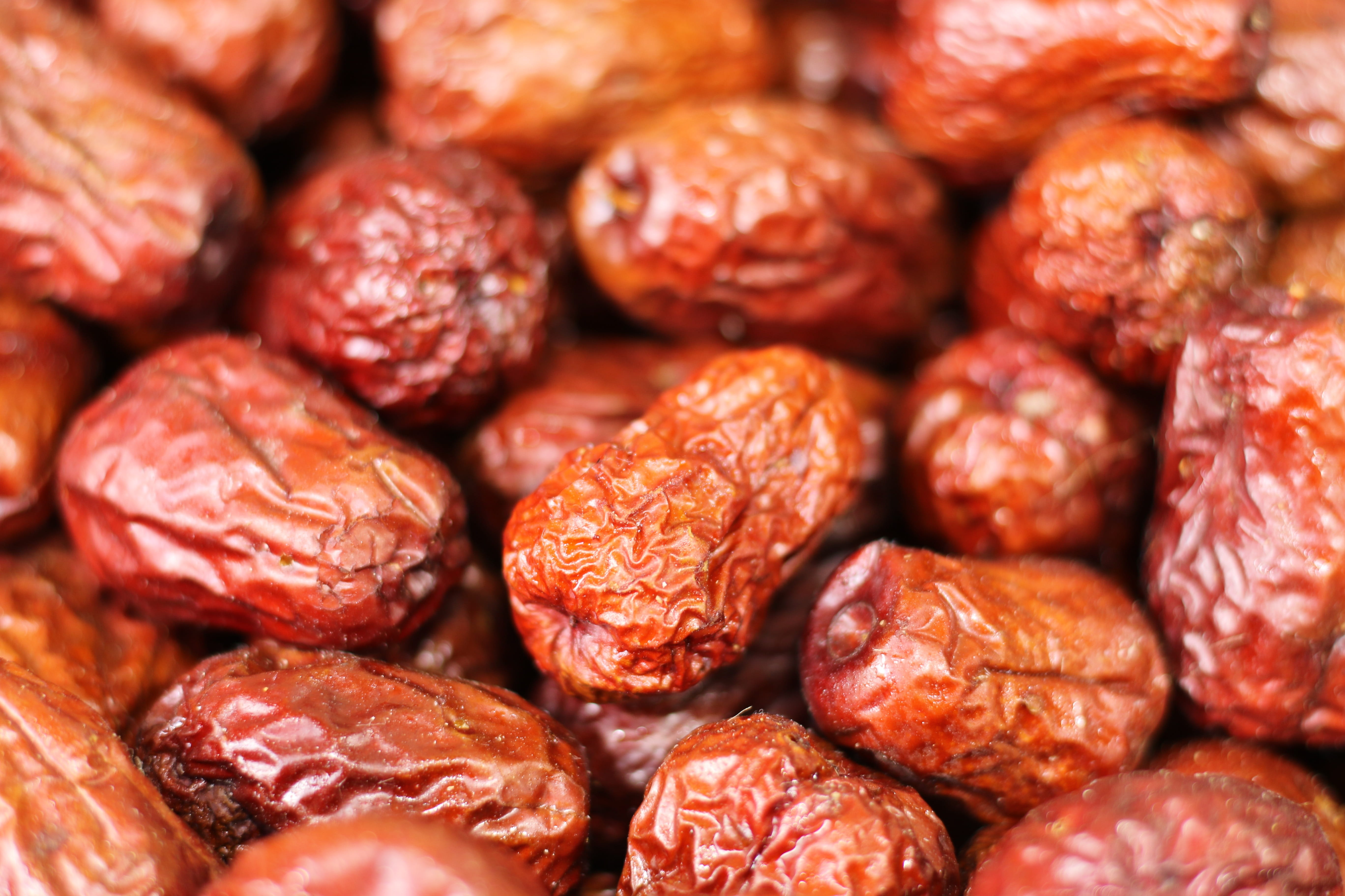 chinese food, close-up, dried fruit, meat, ripe, food and drink, backgrounds, date, freshness, fruit, health, still life, abundance, no people, healthy eating, HD Wallpaper