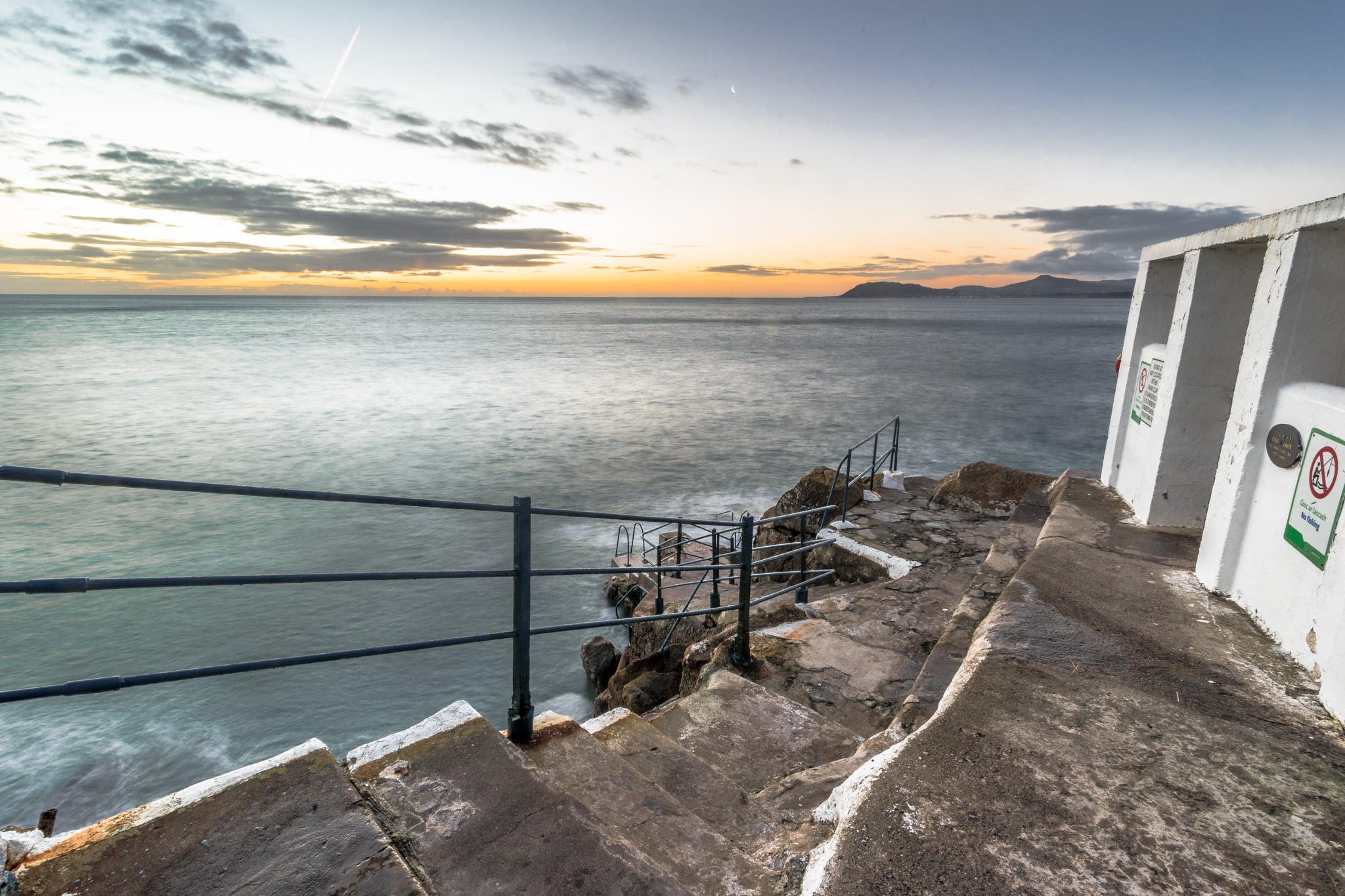 photography, europe, ireland, house, sky, coastline, beach, sun, Co. Dublin, sunset, Dalkey, outdoors, Hawk, 1080P, landscape, long exposure, photo, konica minolta, HD Wallpaper