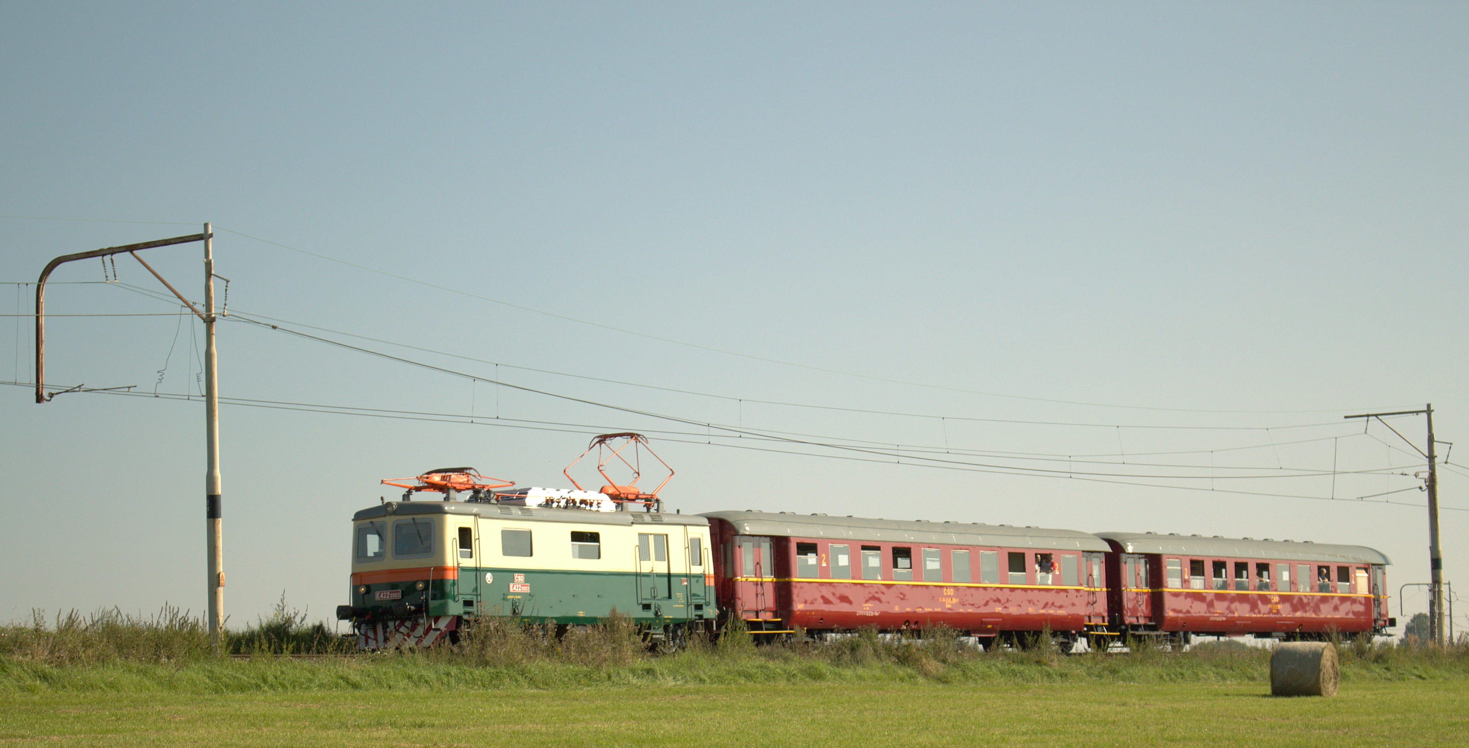day, power supply, museum train, czech republic, tamara, locomotive, copy space, transport, power line, transportation, electricity, land, technology, railway, HD Wallpaper