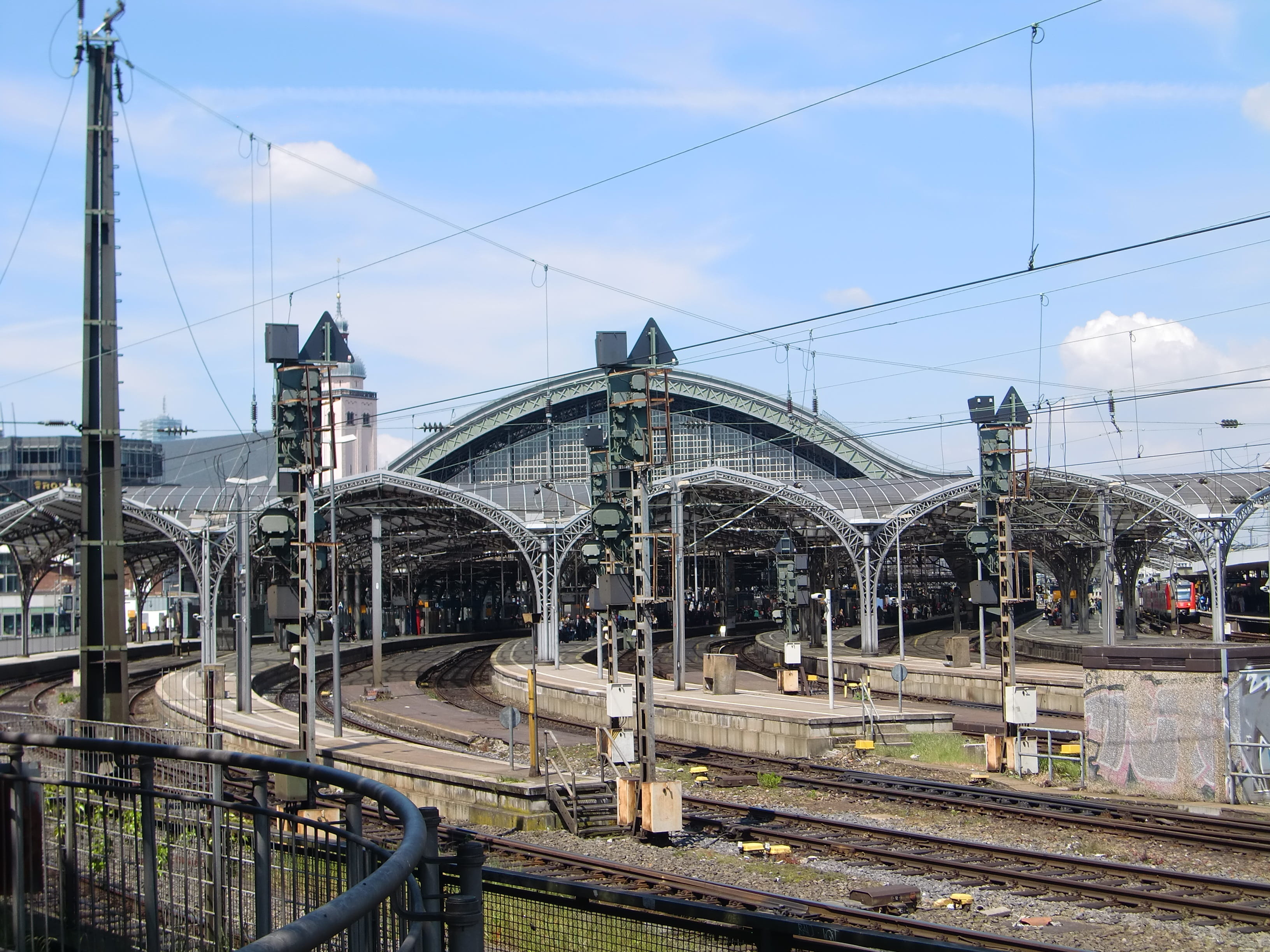 building exterior, track, nature, steel structure, travel, railroad Track, catenary, railway station, transportation, station, Train, architecture, cloud - sky, HD Wallpaper
