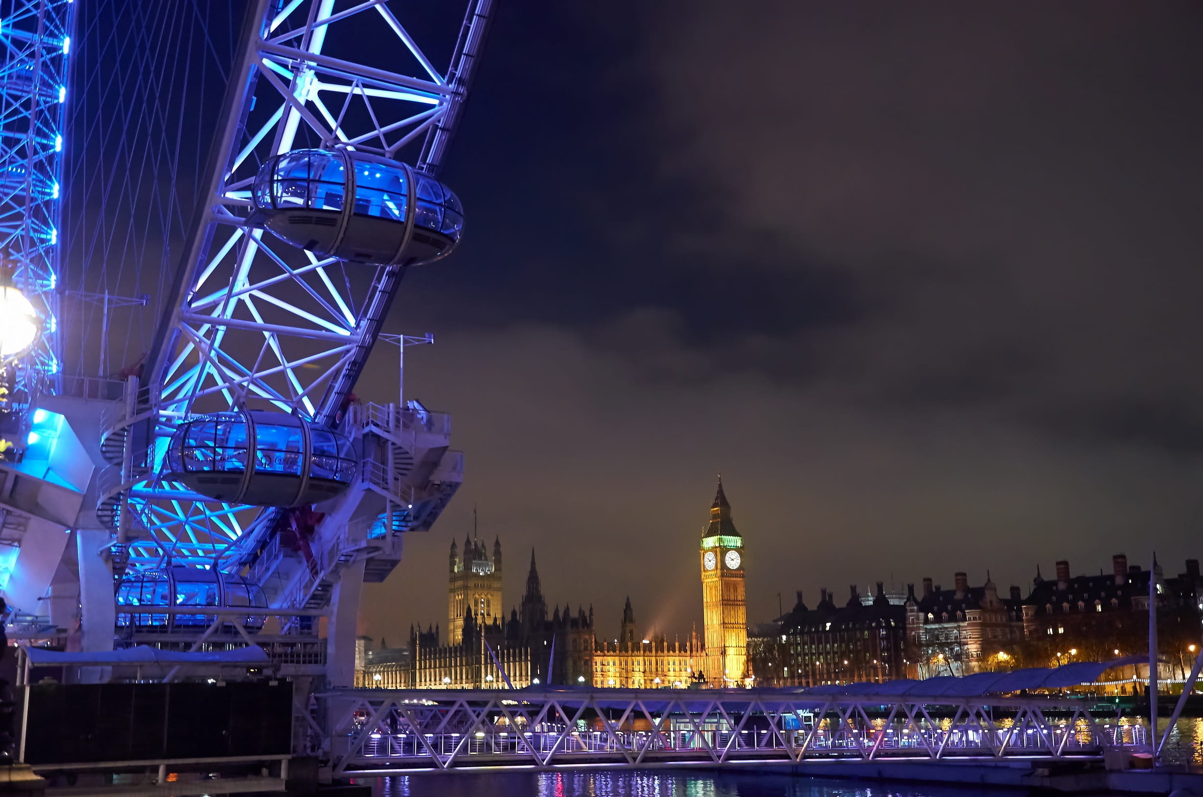 evening, travel destinations, travel, tower, london eye, outdoors, building exterior, tall - high, waters, steeg, historically, city, parliament, the eye, HD Wallpaper
