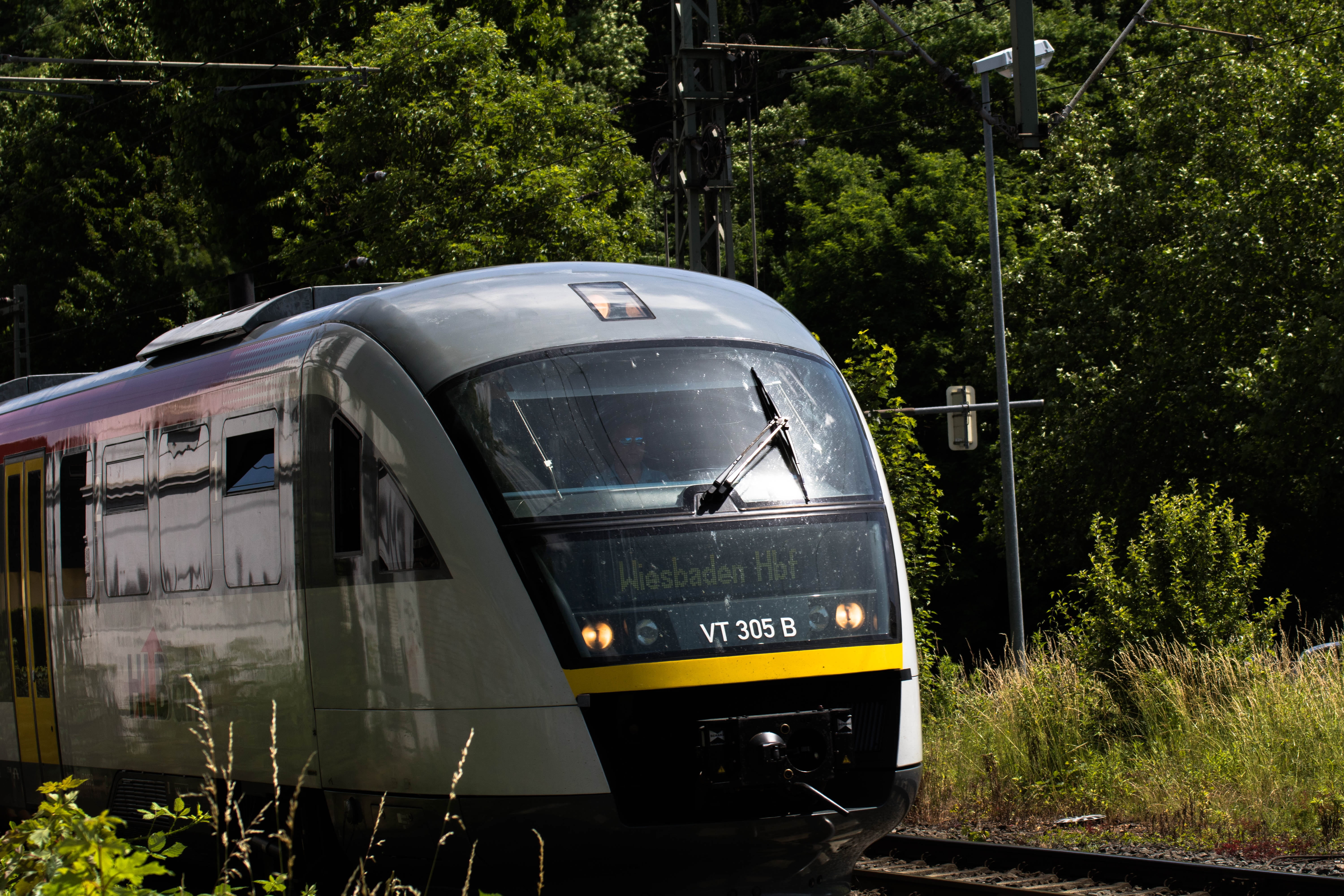 hlb, text, connection, number, day, mode of transportation, land vehicle, tree, railway, railroad Track, deutsche bahn, track, train - vehicle, transport, HD Wallpaper