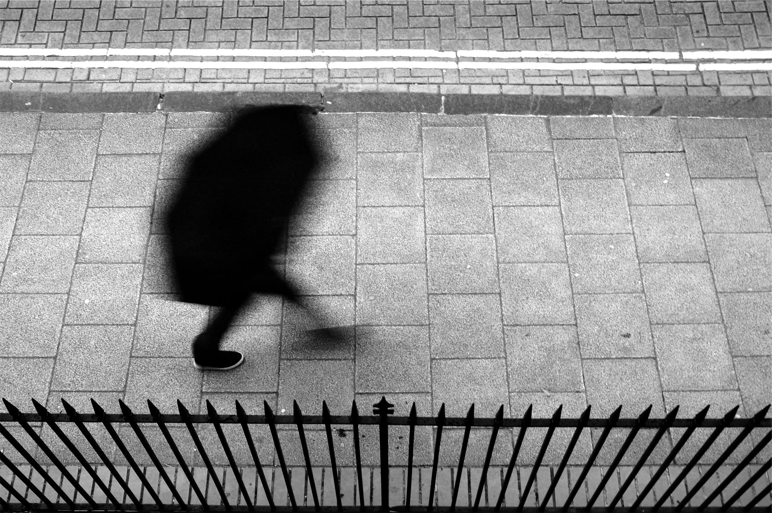 unrecognizable person, outdoors, walking, people, shadow, 1080P, real people, women, umbrella, transportation, city, adult, motion, pedestrian, high angle view, HD Wallpaper