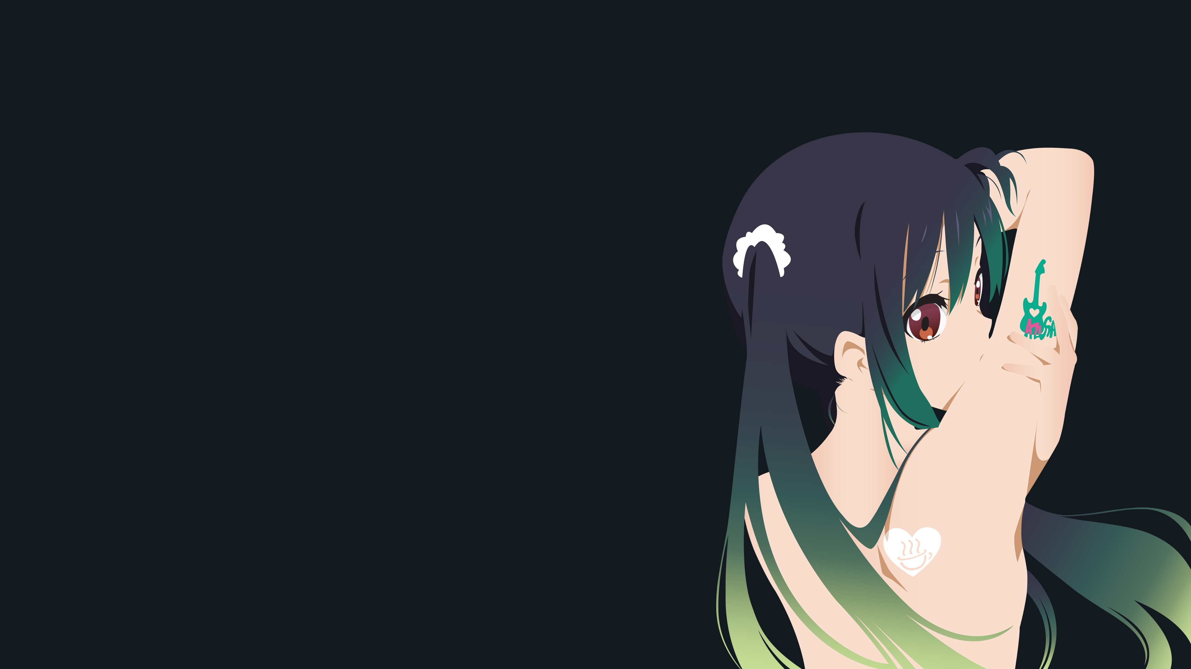 K-ON!, Nakano Azusa, 4K, looking back, anime, anime girls, HD Wallpaper