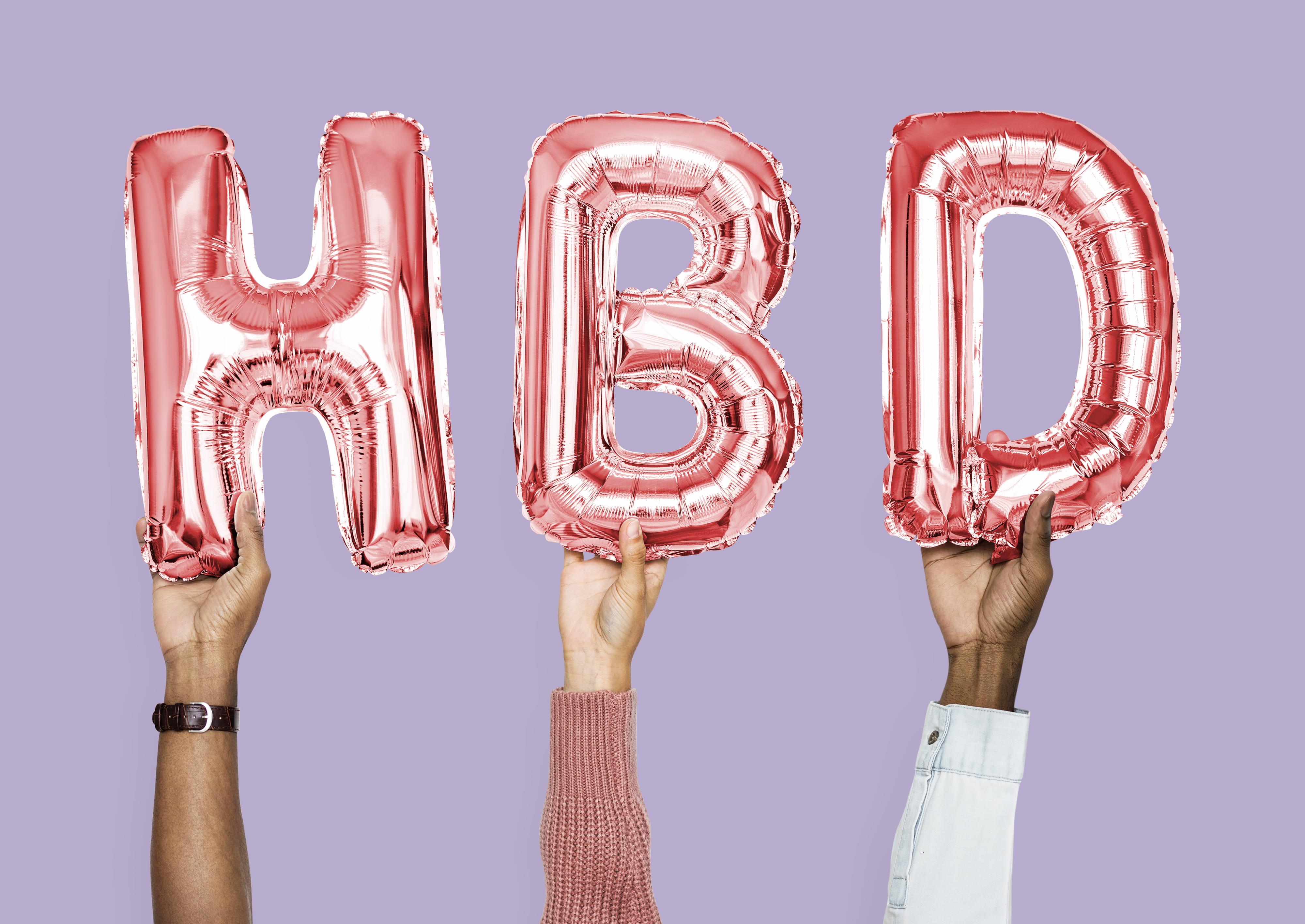 adult, design, indoors, celebrate, inflatable, hands, graphic design, text, blue, young adult, festive, human arm, limb, snack, hbd, communication, balloons, HD Wallpaper