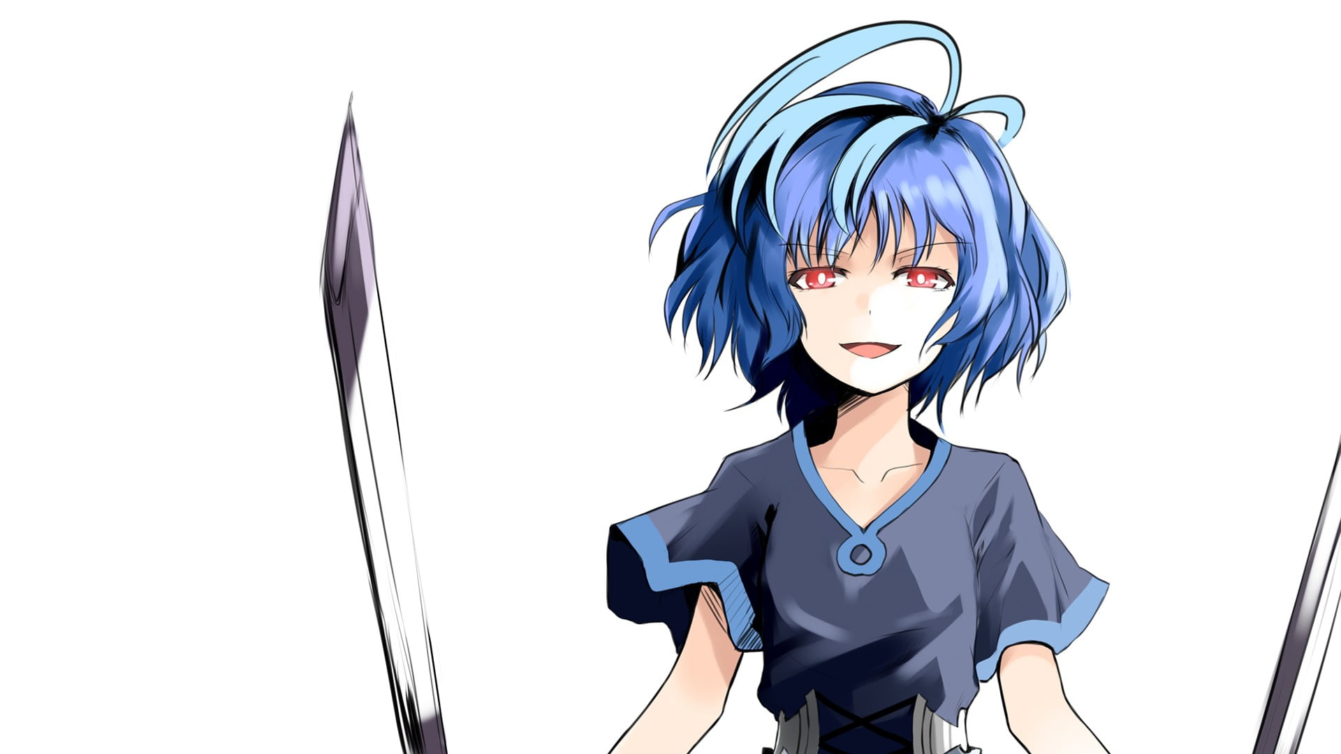 beautiful people, human representation, fashion, young adult, one person, blue hair, indoors, beauty, Hiruko Kohina, studio shot, waiting, red eyes, adult, HD Wallpaper