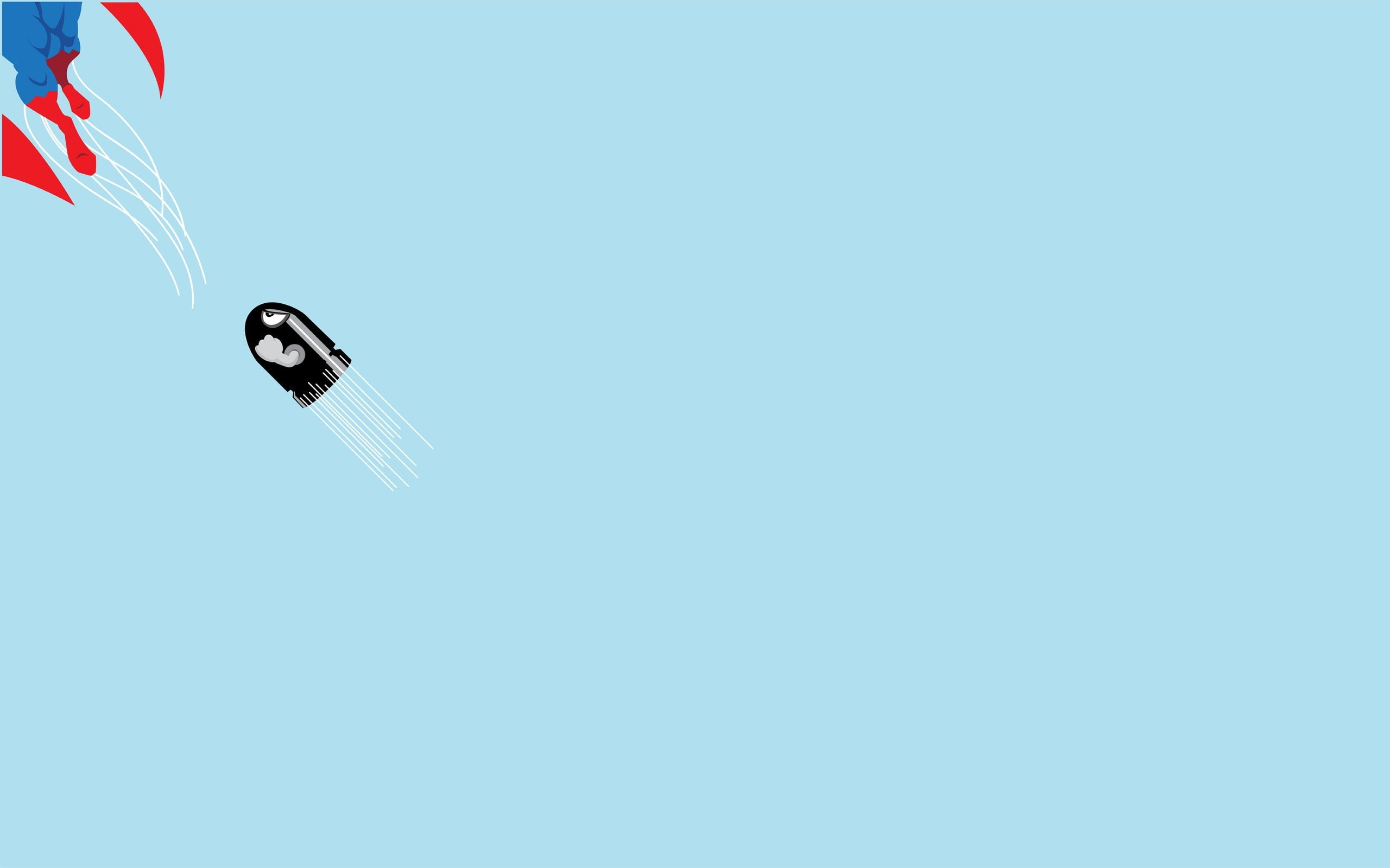 minimalism, 2K, Bullet Bill, superman, HD Wallpaper