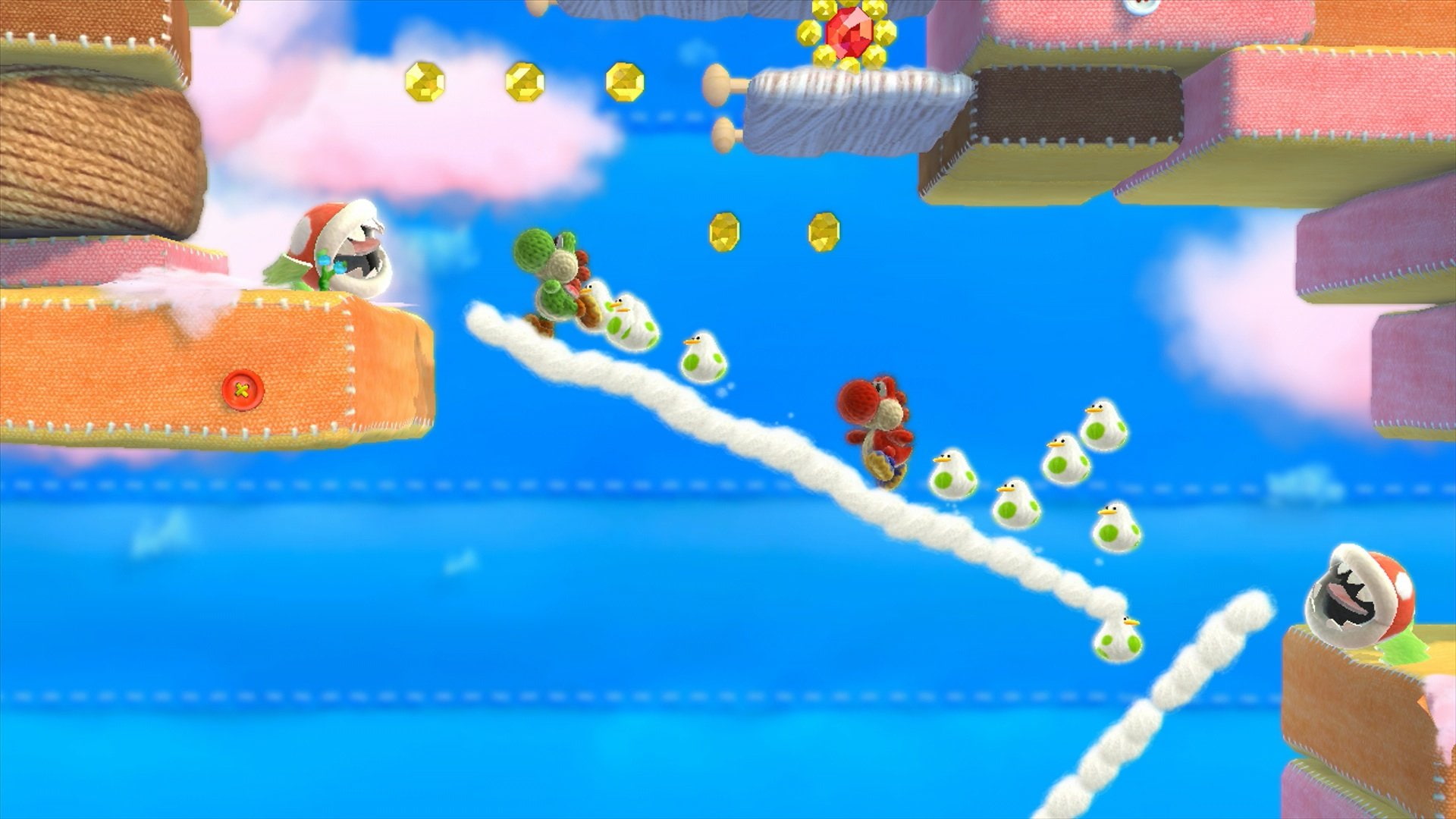 online, family, world, yoshis, cartoon, adventure, nintendo, wooly, 1080P, HD Wallpaper