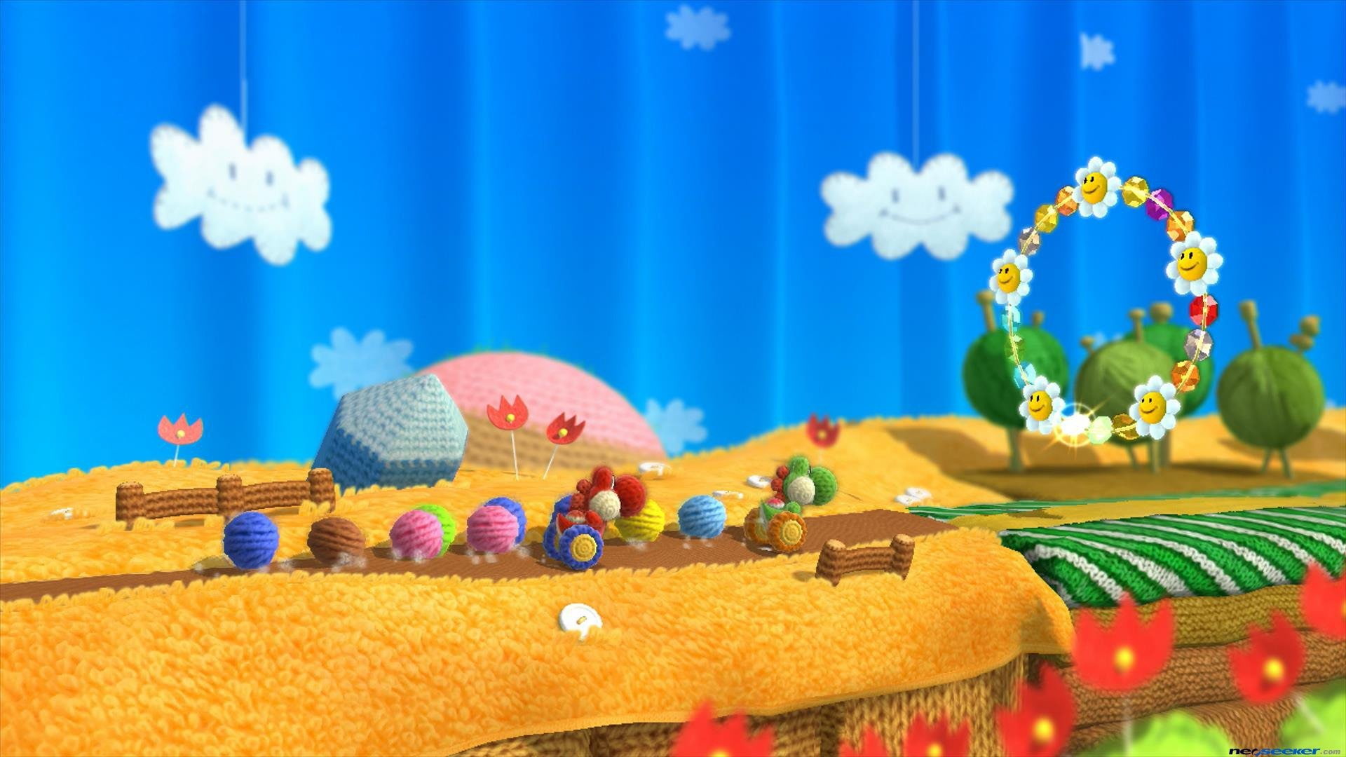 online, nintendo, world, yoshis, adventure, family, wooly, 1080P, cartoon, HD Wallpaper