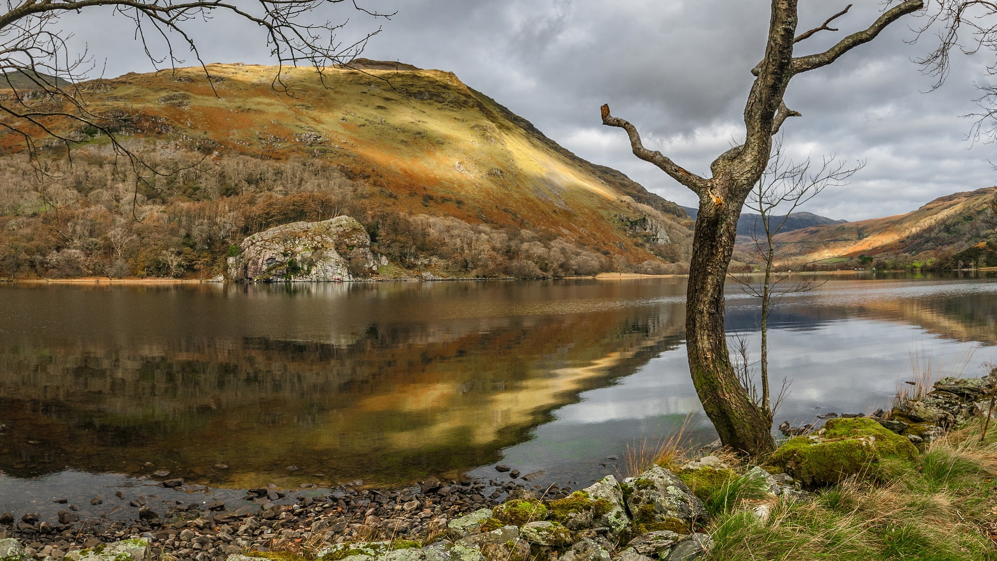 Llyn Gwynant, Snowdonia, Wales, lake, 1080P, HD Wallpaper