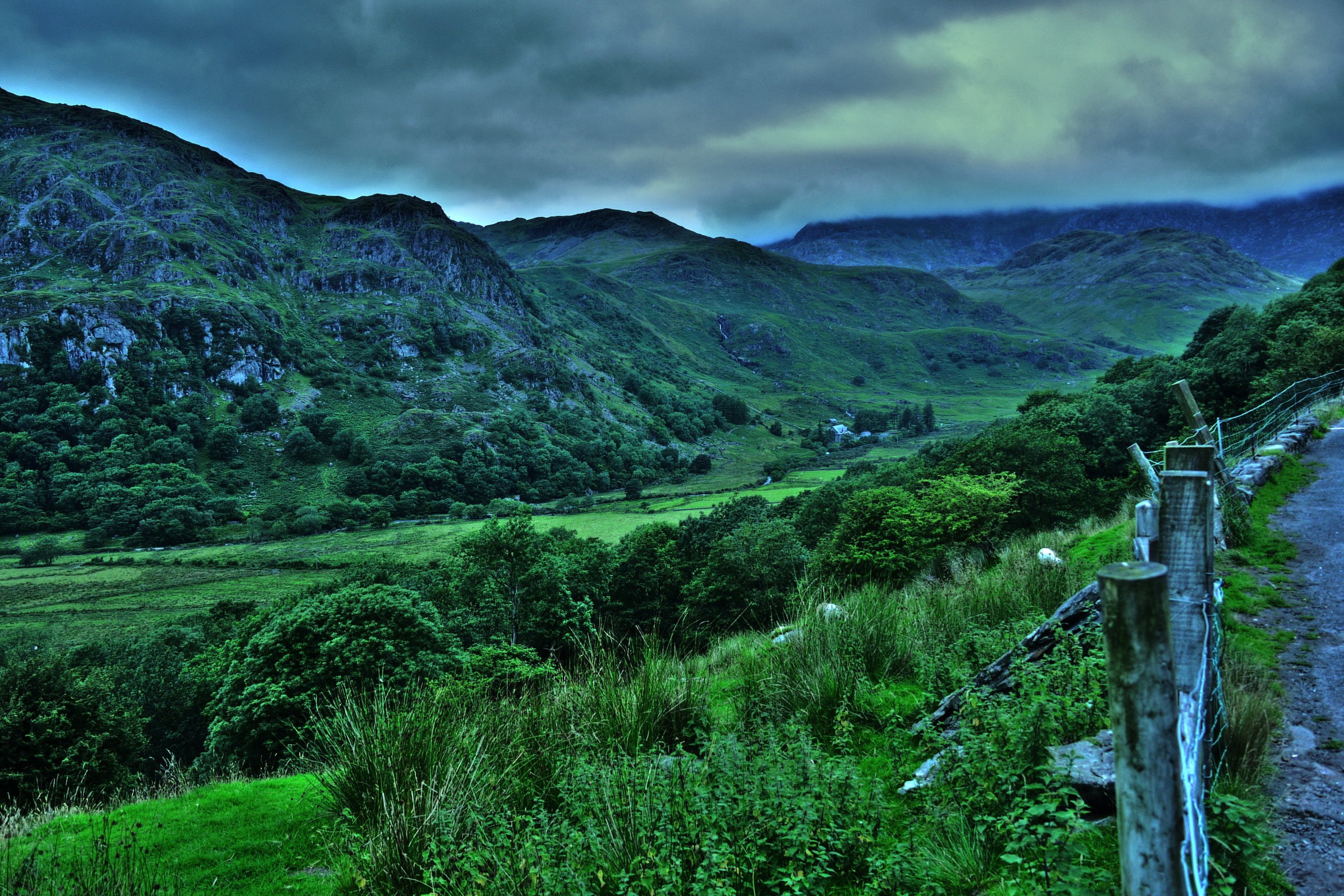snowdonia, mountains, parks, 2K, kingdom, shrubs, united, nature, HD Wallpaper