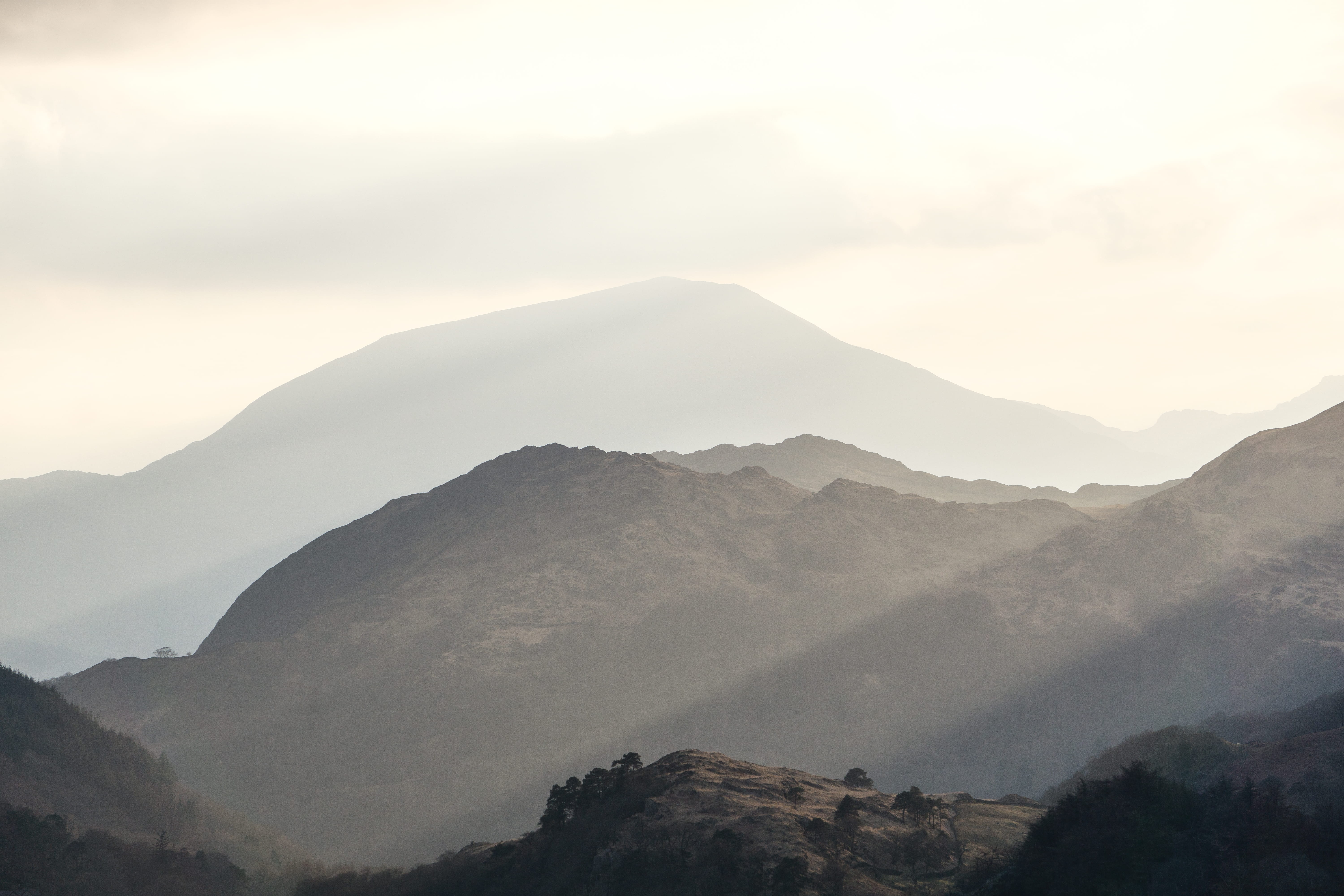 great britain, nature, neutral, no people, snowdonia, 5K, idyllic, mountain range, outdoors, peak, sunset, scenics - nature, mountains, non-urban scene, HD Wallpaper