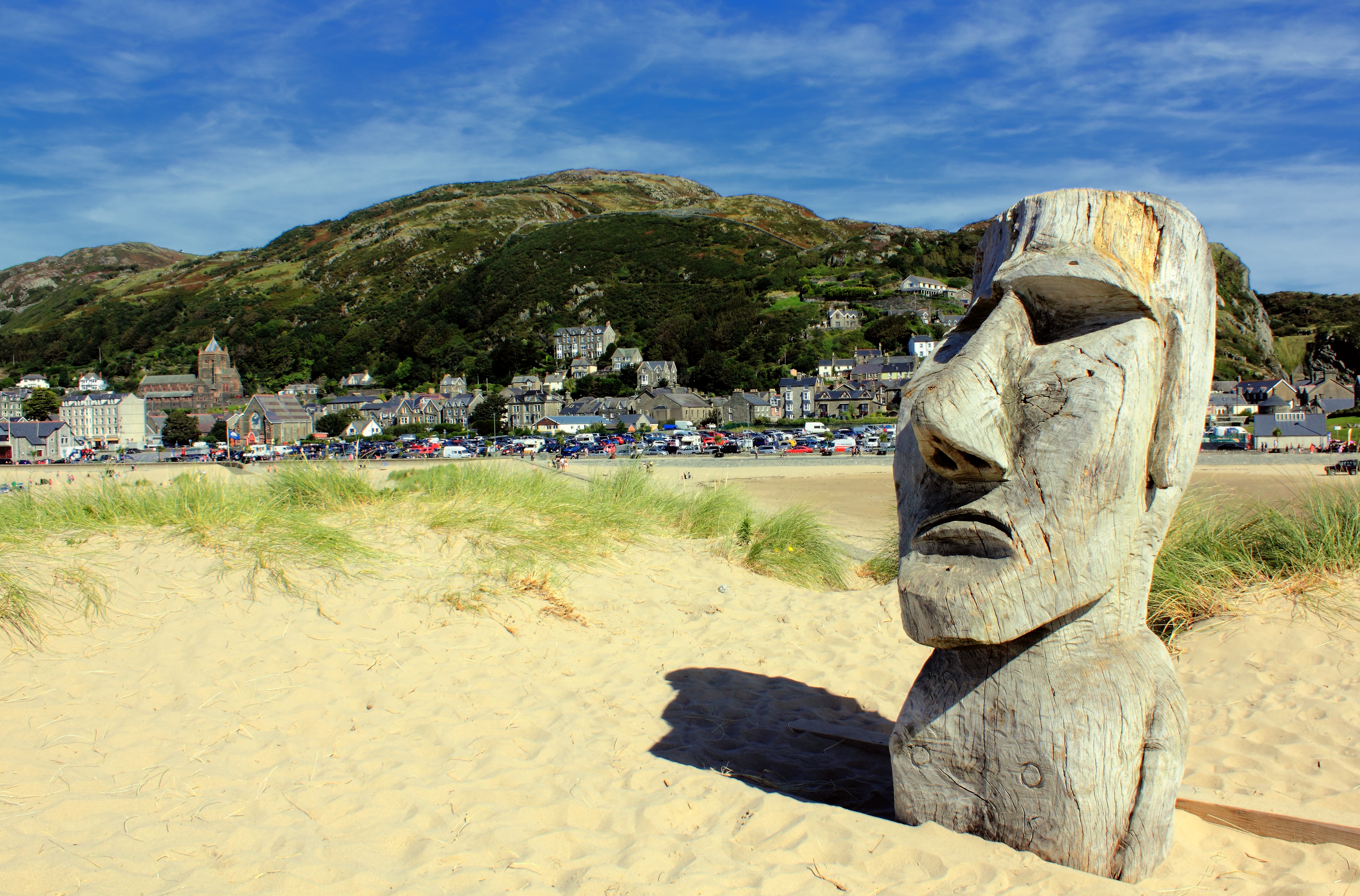 mawddach, 4K, water, coastal, human representation, bay, seashore, gray, travel, creativity, beach, sea, land, statue, seascape, harbor, gwynedd, near, HD Wallpaper