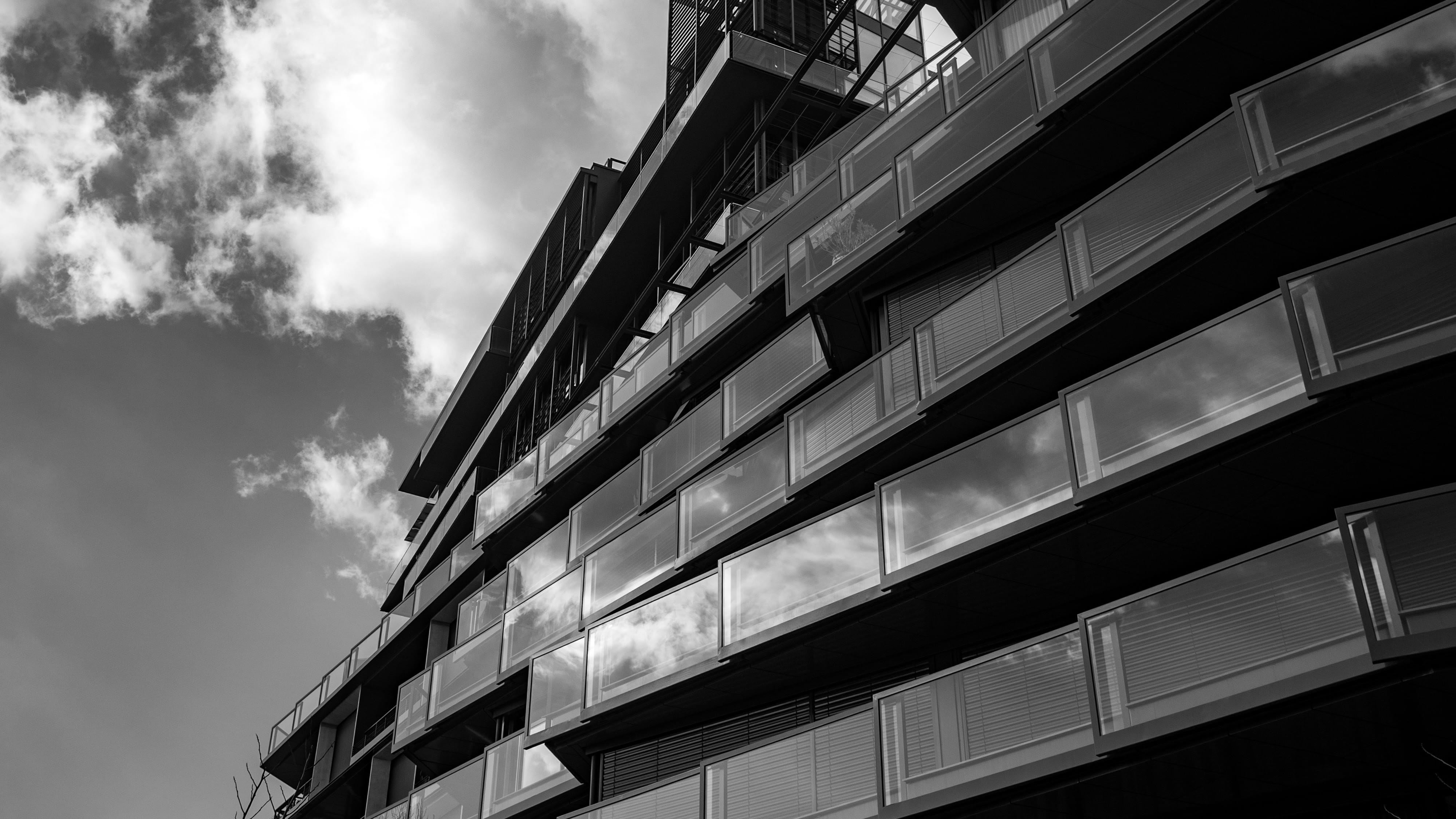 modern, no people, building exterior, office, residential district, building, france, ville, day, nature, cloud - sky, windows, sky, outdoors, downtown, HD Wallpaper