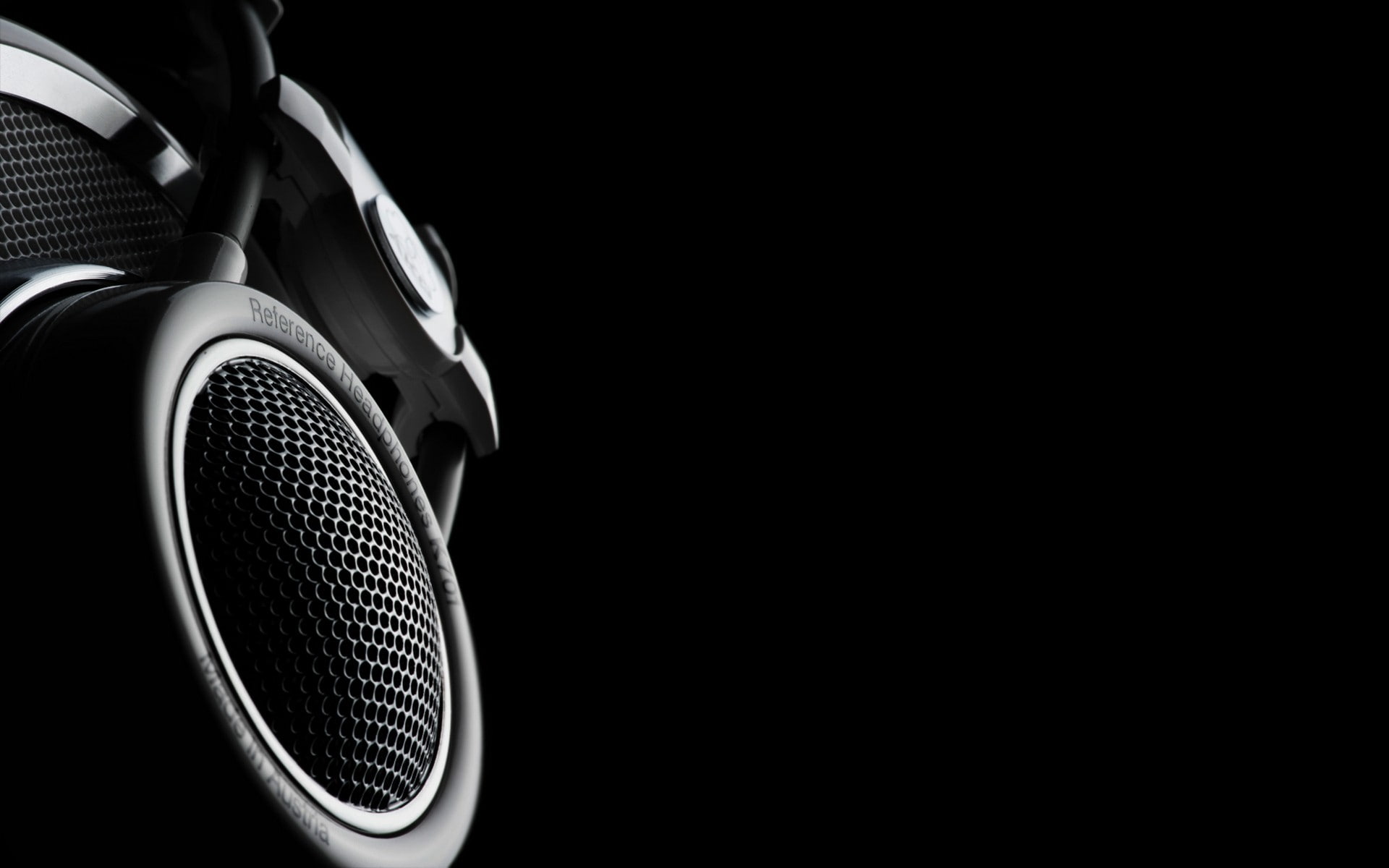 headphones, 1080P, akg, black, background, music, HD Wallpaper