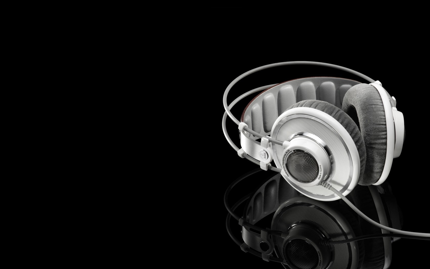 headphones, white, AKG, black, 720P, HD Wallpaper