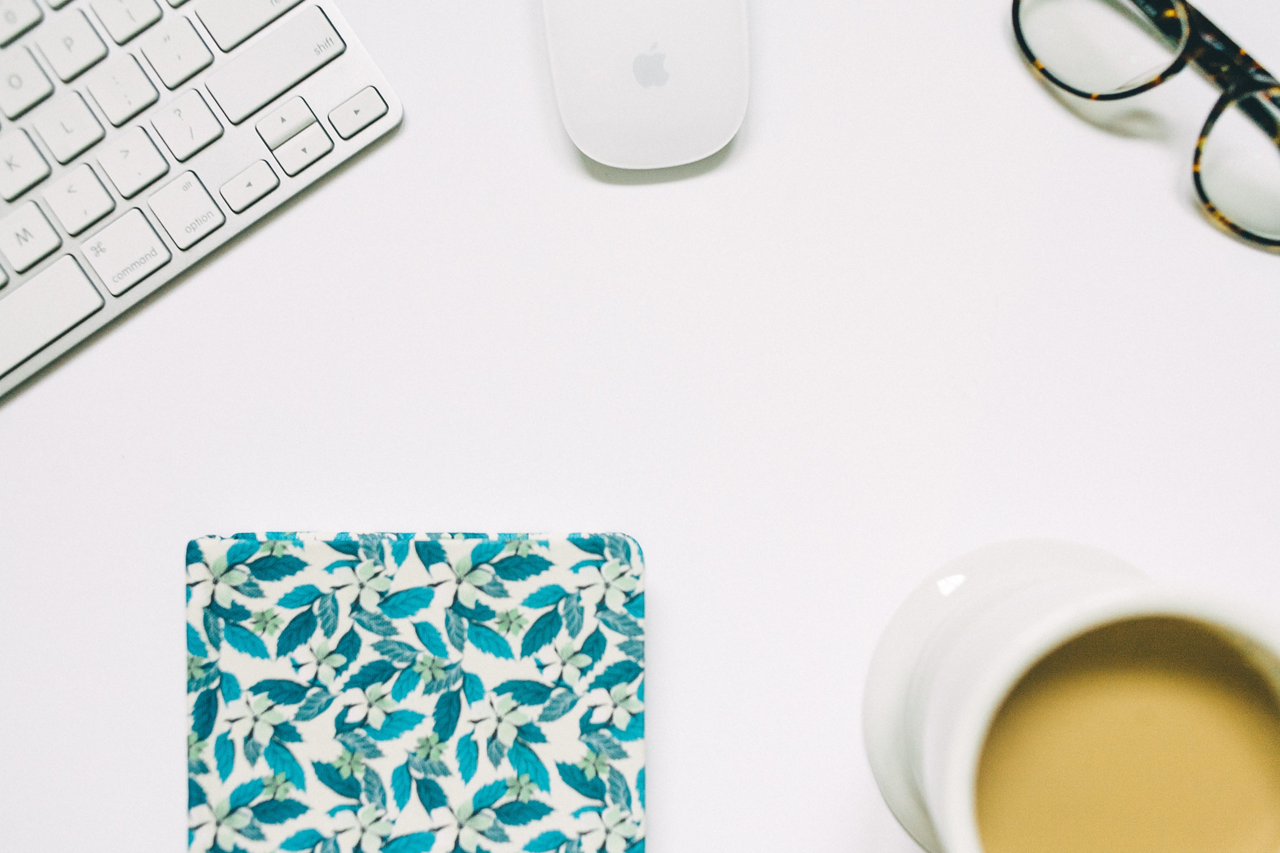 technology, wireless technology, no people, white, coffee cup, coffee, 4K, drink, directly above, mac, studio shot, flat lay, diary, table, apple, indoors, HD Wallpaper