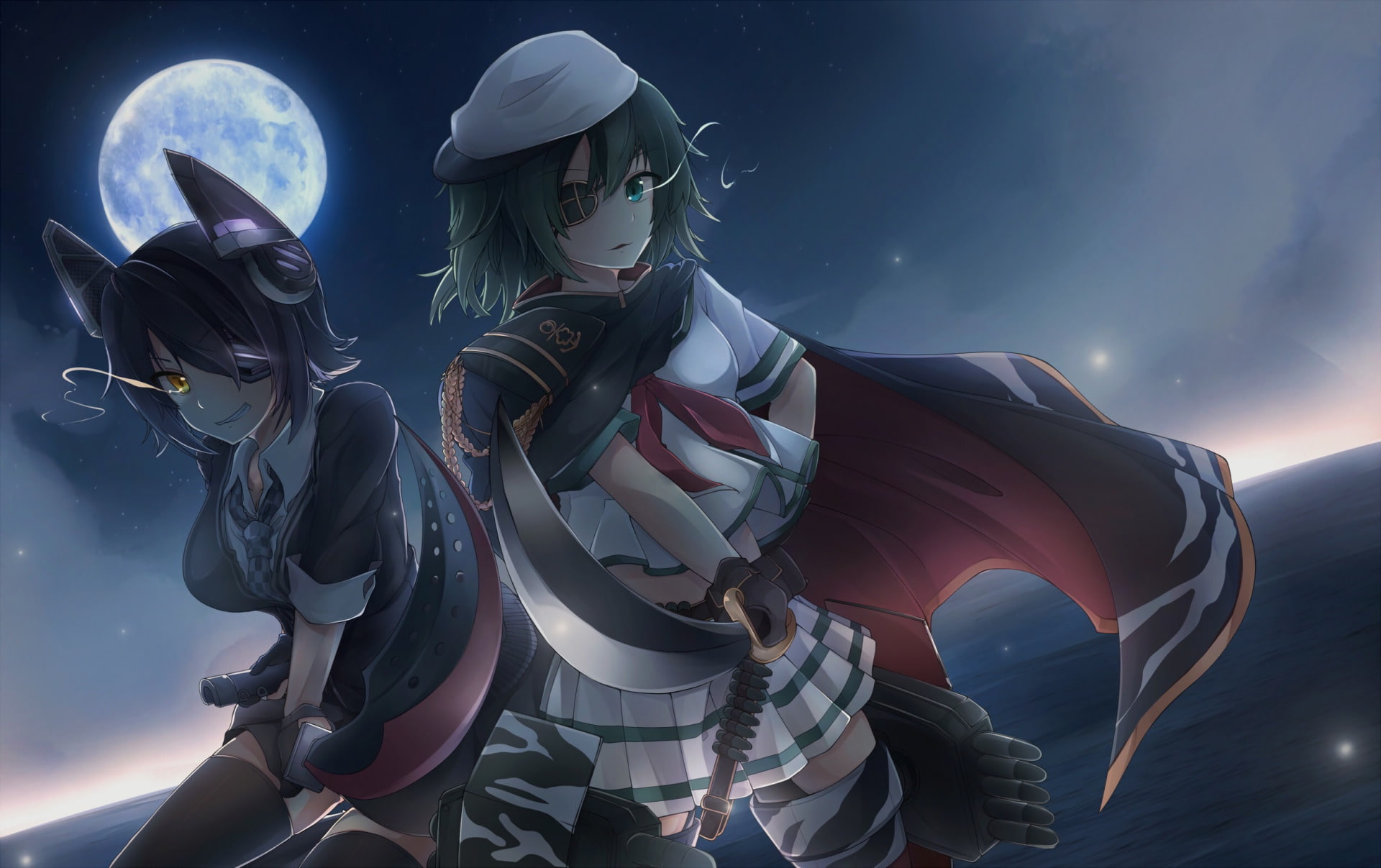 Kiso (Kancolle), 1080P, Tenryuu (Kancolle), Anime, Kantai Collection, HD Wallpaper