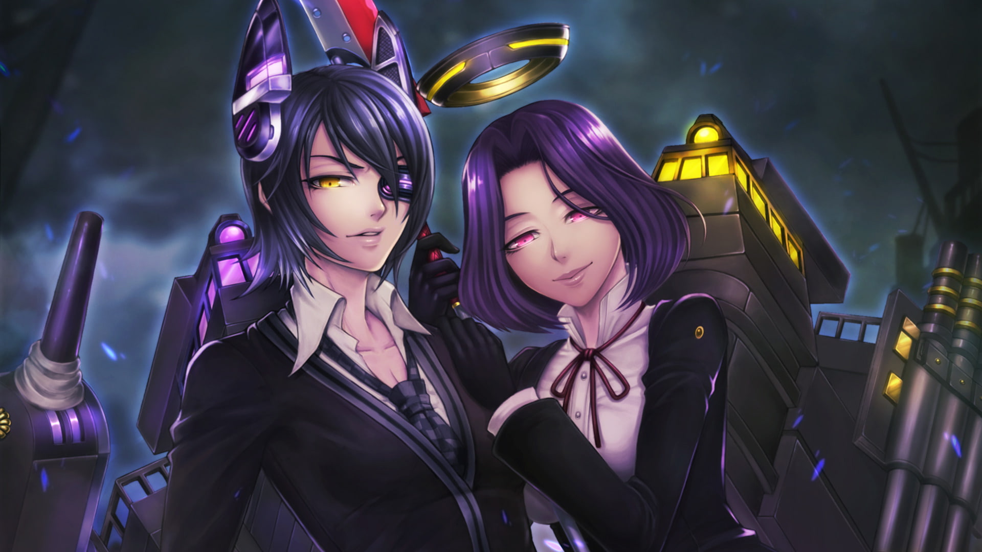 1080P, Kantai Collection, Anime, Halo, Tenryuu (Kancolle), Tatsuta (Kancolle), HD Wallpaper