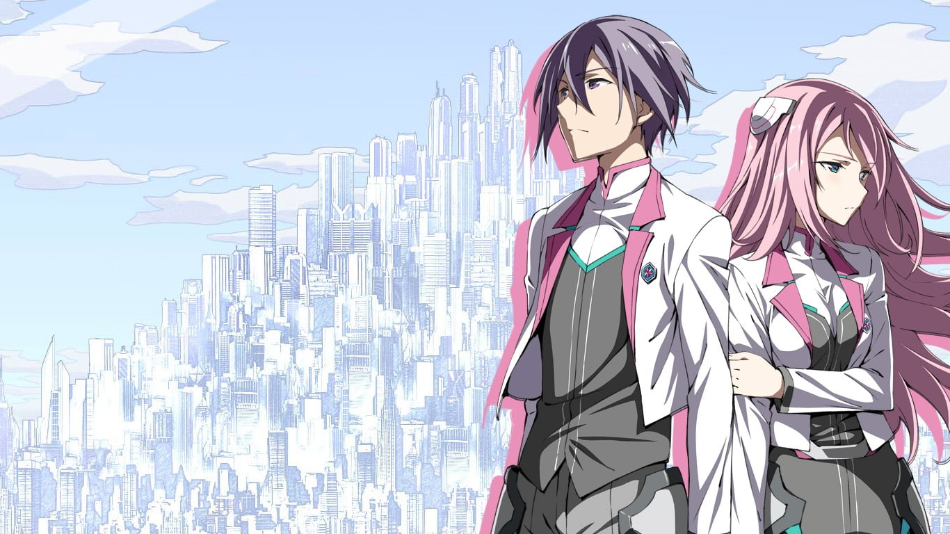 city, office building exterior, standing, women, Amagiri Ayato, Gakusen Toshi Asterisk, architecture, sunlight, young adult, young women, Julis-Alexia von Riessfelt, HD Wallpaper