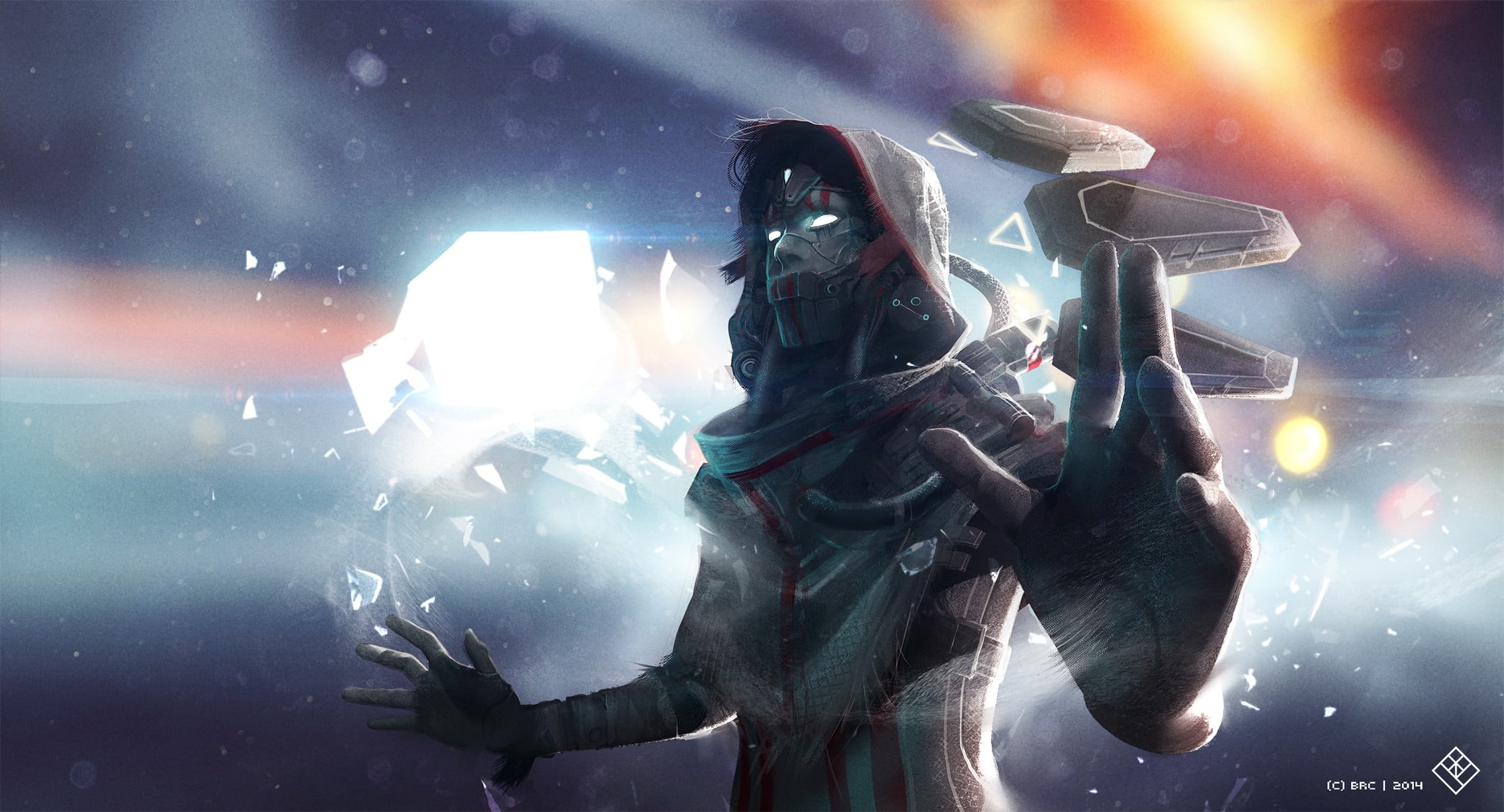 concept art, holding, artwork, blue, smoke - Physical Structure, nightlife, young Adult, character, illustration, game, space, camera - photographic equipment, HD Wallpaper