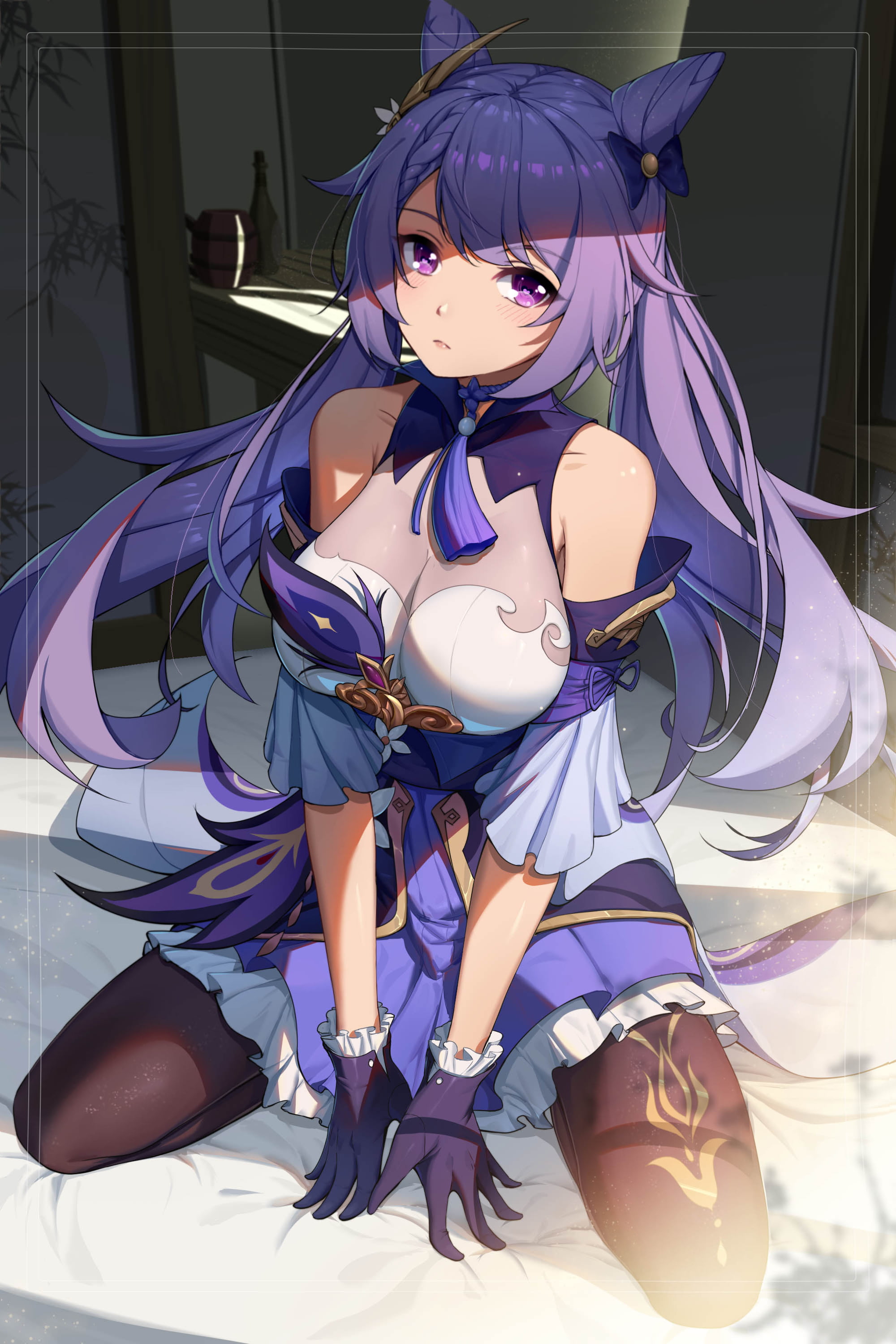 anime girls, Genshin Impact, 2K, keqing (genshin impact), Phone HD Wallpaper