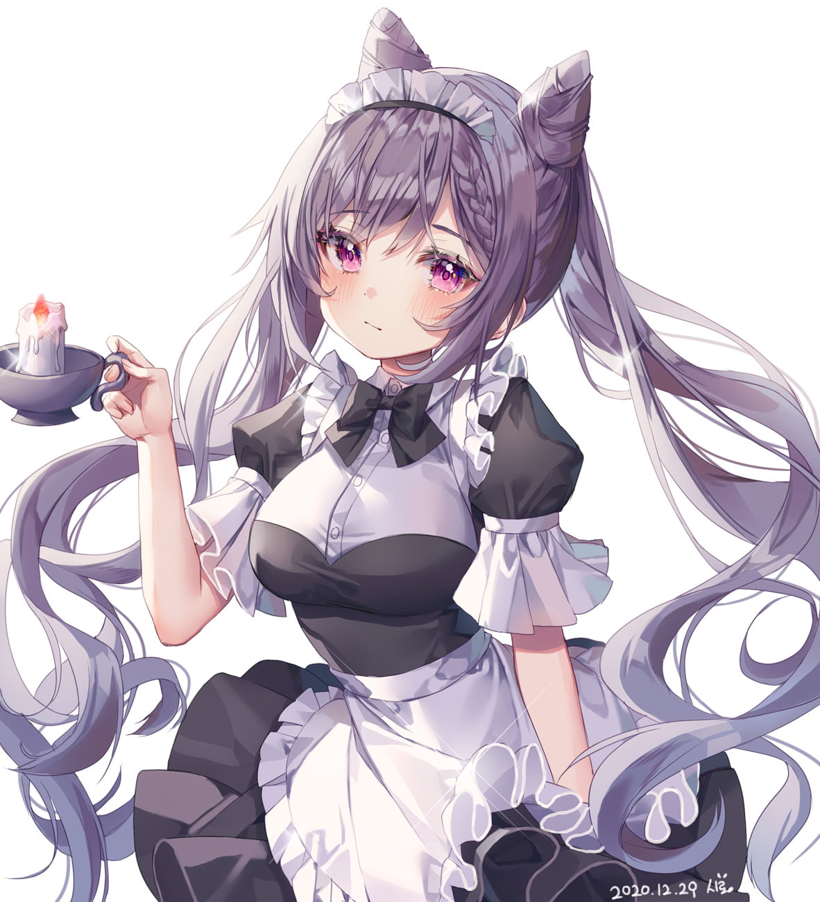 maid outfit, keqing (genshin impact), anime girls, Genshin Impact, 720P, Phone HD Wallpaper