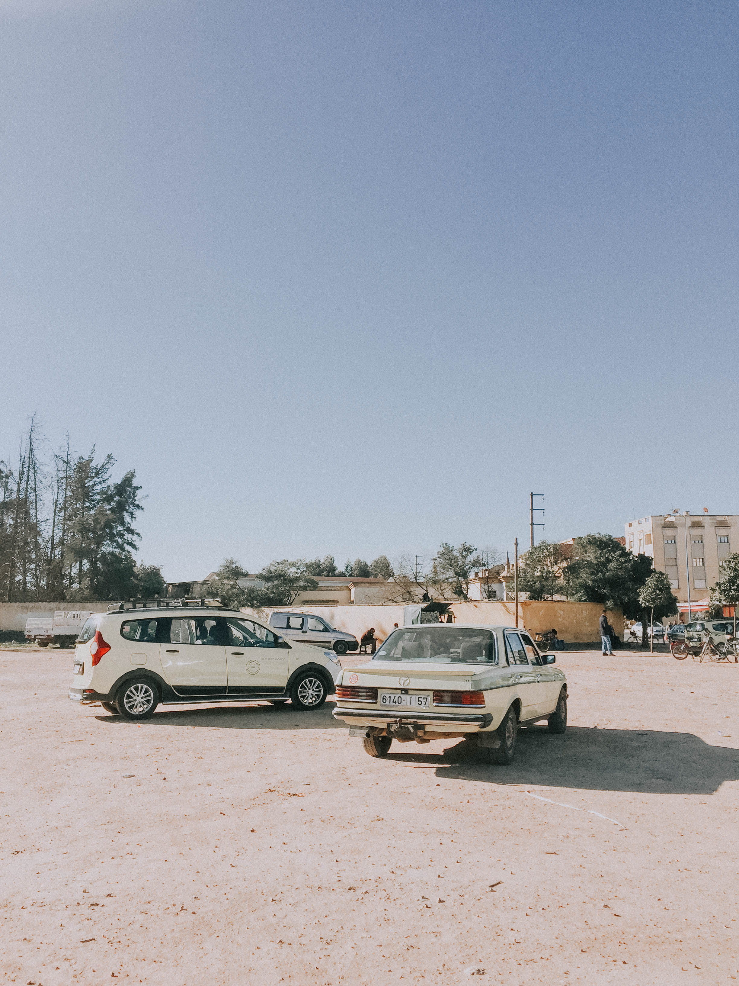 car, person, sky, copy space, van, ground, motor vehicle, land vehicle, parking, city, truck, vehicle, transportation, tree, nature, road, street, besides, Phone HD Wallpaper