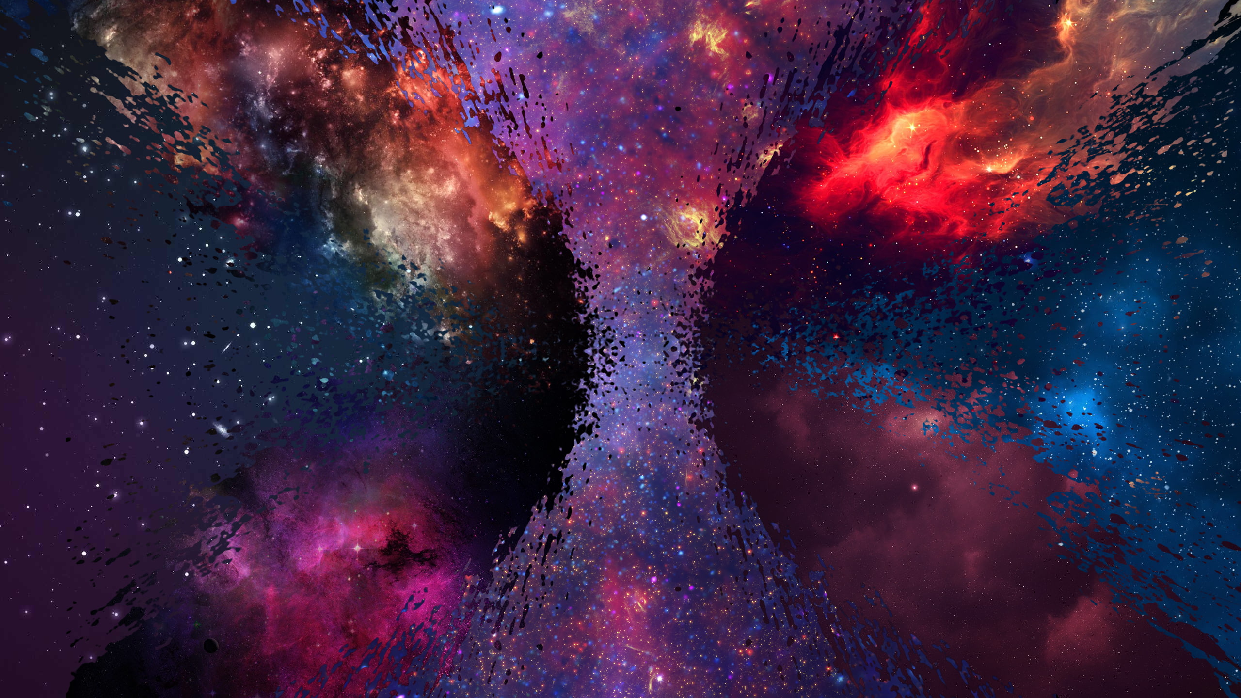 spray, galaxy, Milky Way, shattered, space, 2K, Nova, HD Wallpaper