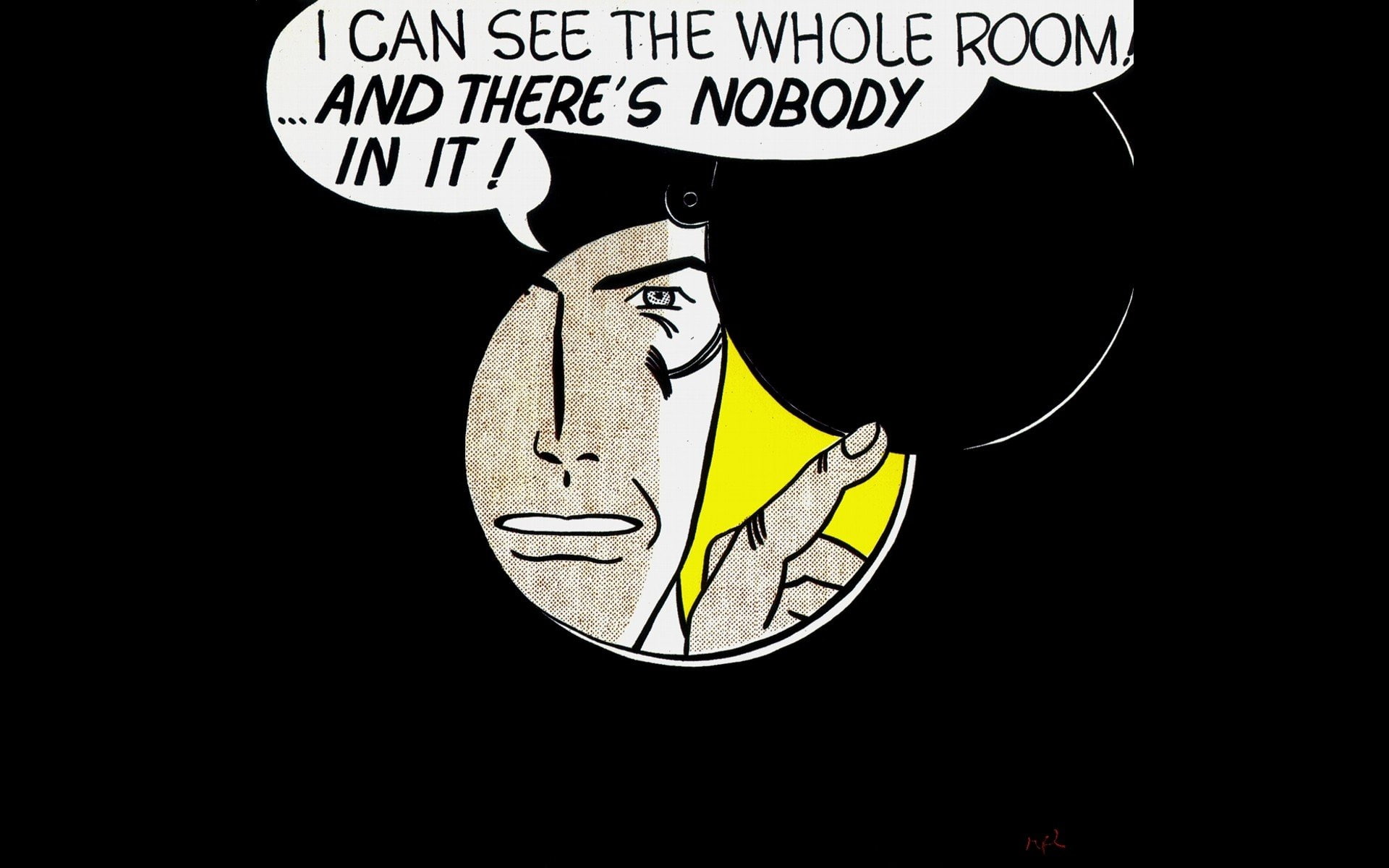 1080P, pop, comics, roy, art, men, text, background, black, lichtenstein, HD Wallpaper