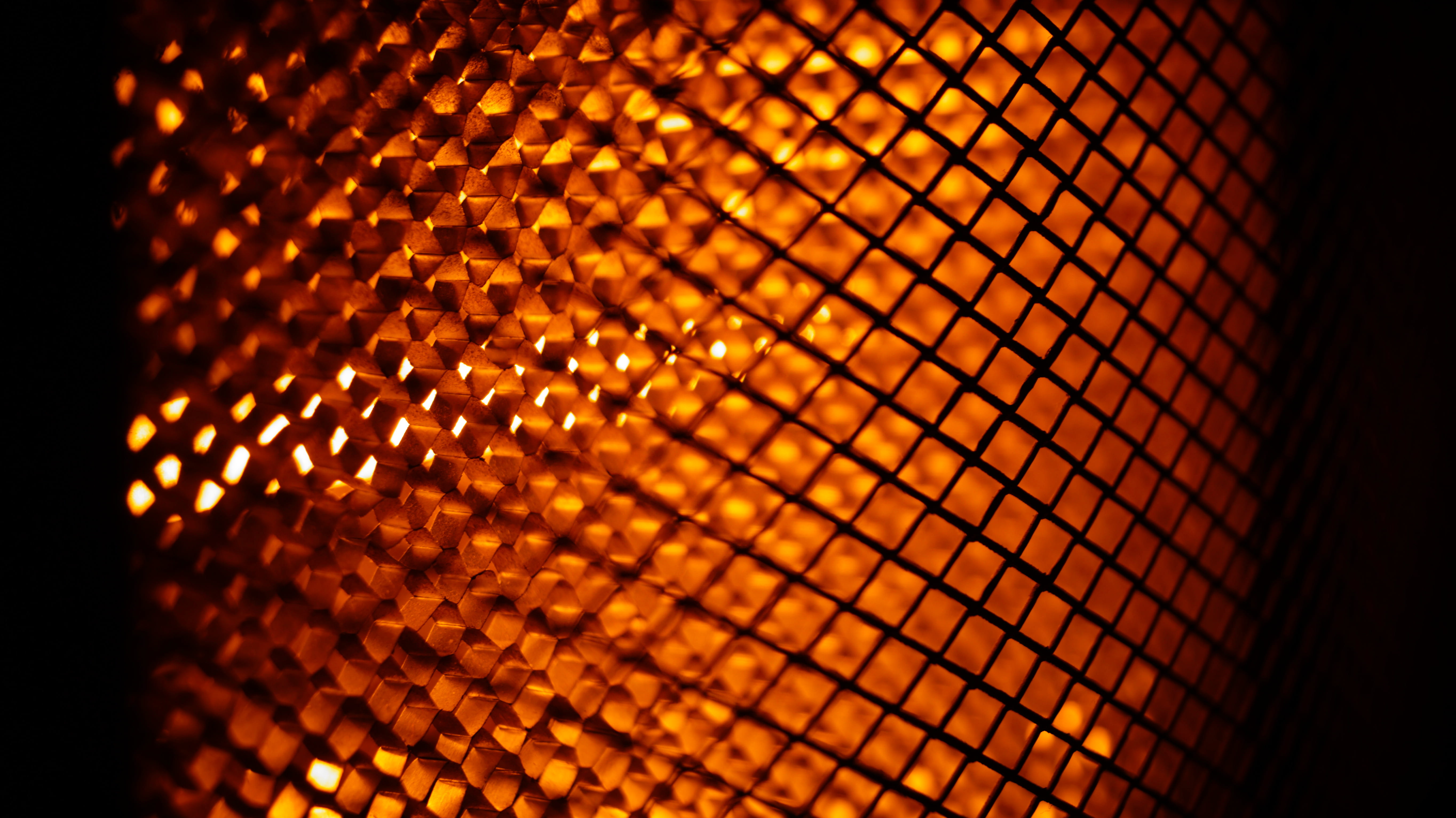 fire, ishant, repetition, food and drink, cool, food, heat - temperature, backgrounds, lighting equipment, in a row, wire mesh, design, cold, screen, 5K, HD Wallpaper