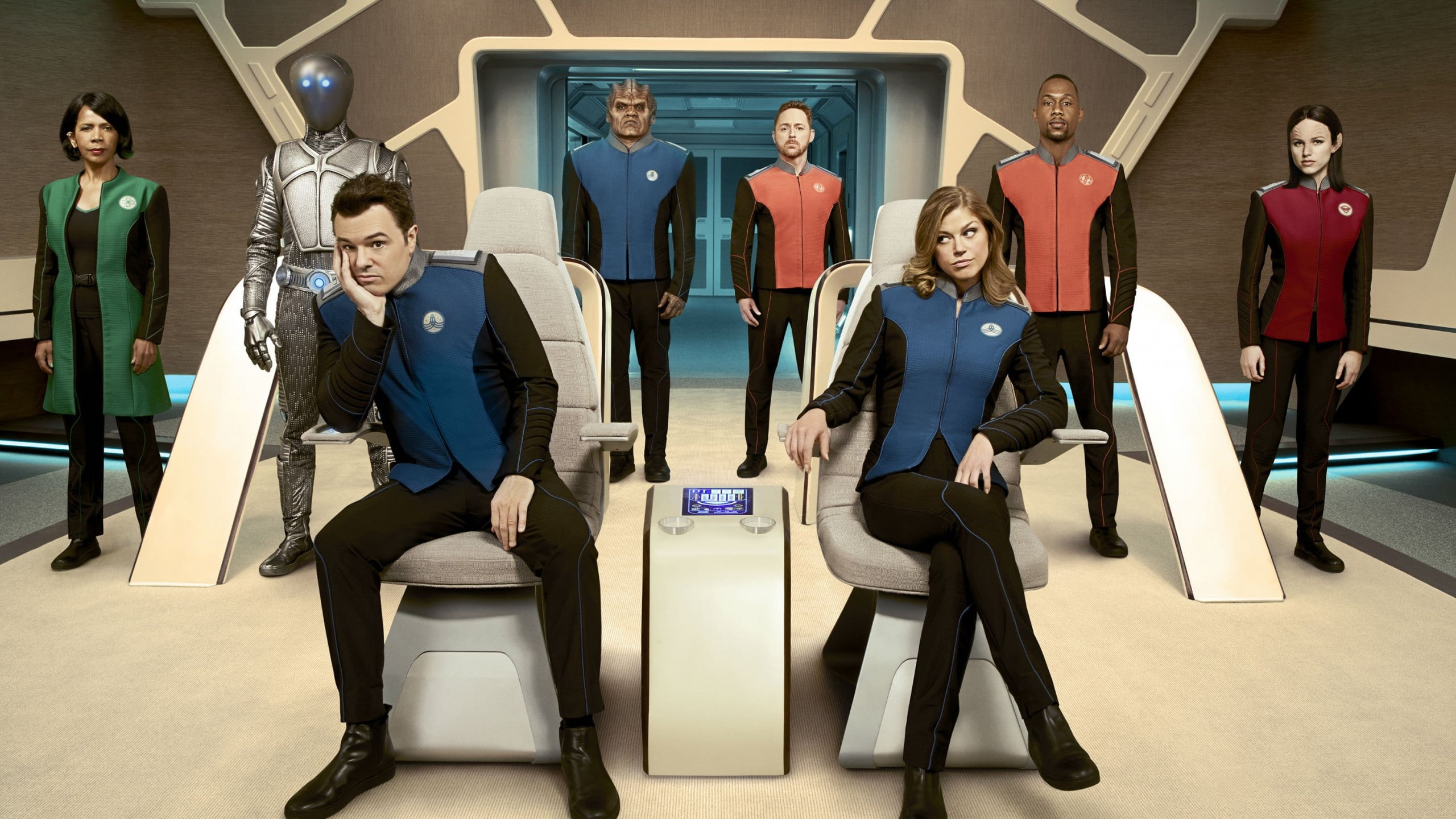 star, movie, Seth MacFarlane, clip, trek, 2K, The Orville, Penny Johnson Jerald, Halston Sage, best tv series, Christine Corpuz, HD Wallpaper
