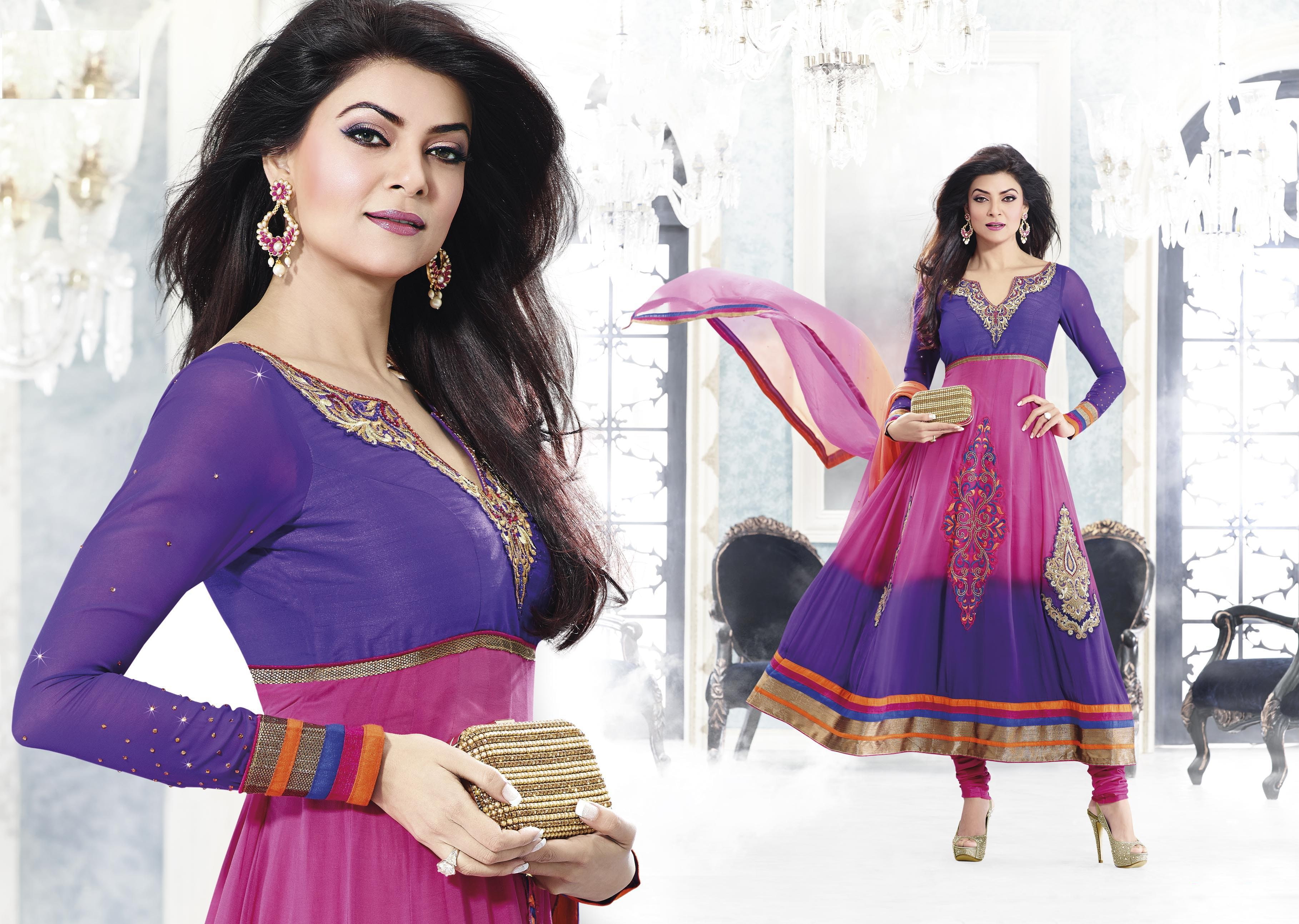 anarkali, suits, 2K, sen, sushmita, HD Wallpaper