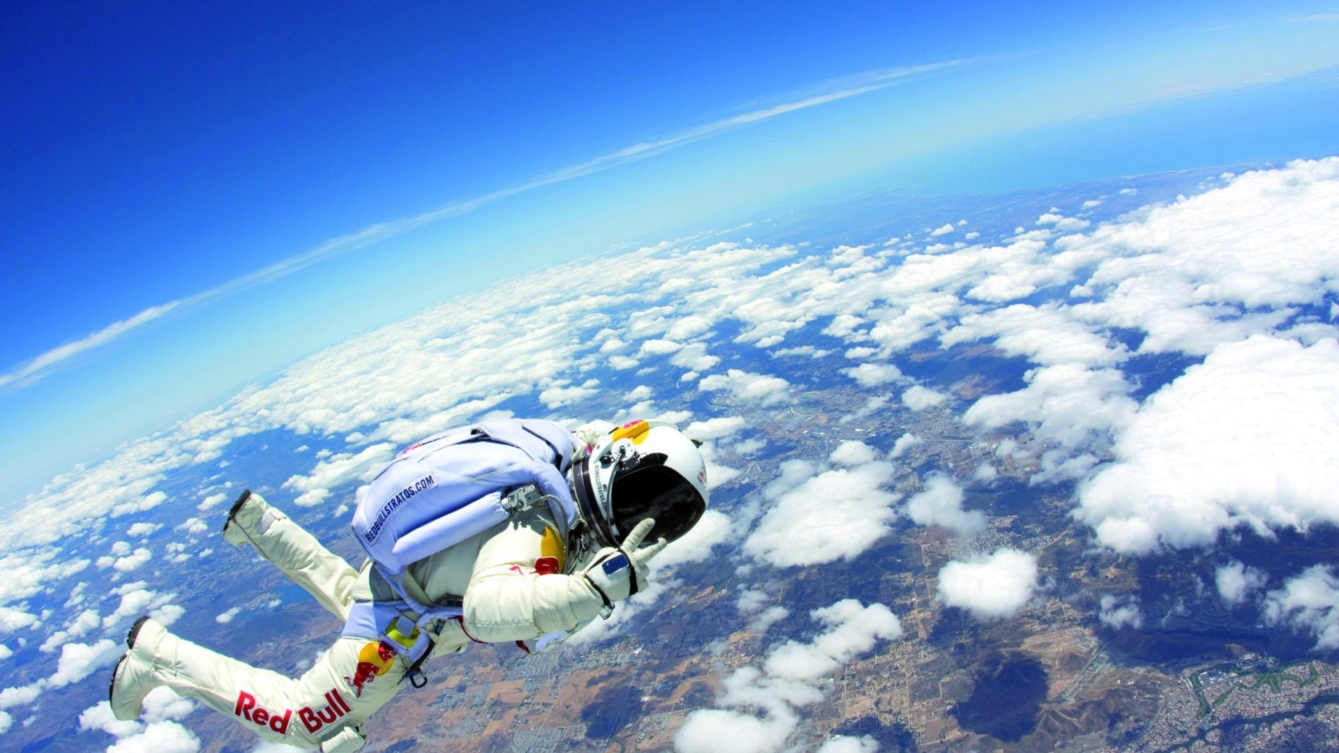 women, 1080P, flight, nature, red, sport, skydiving, white, sky, recreational Pursuit, adventure, environment, parachuting, s, day, one Person, cloud - Sky, HD Wallpaper