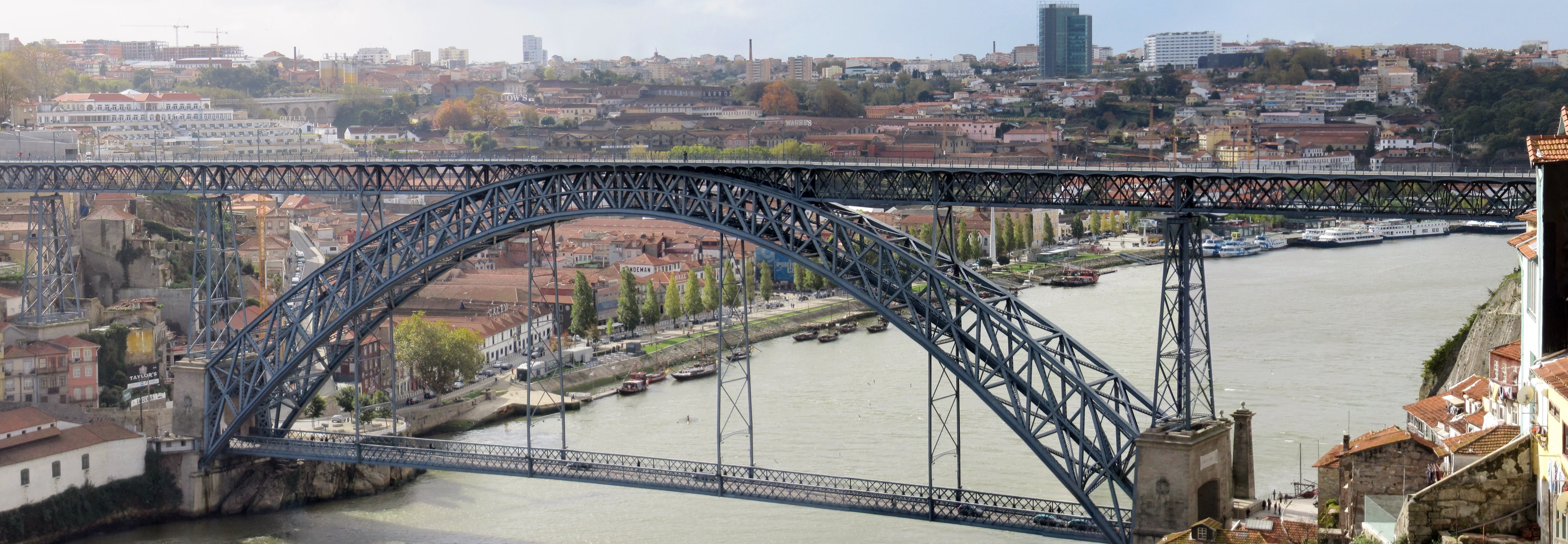railway bridge, travel destinations, arch, engineering, porto, building exterior, transportation, engineer, day, construction, nature, built structure, HD Wallpaper