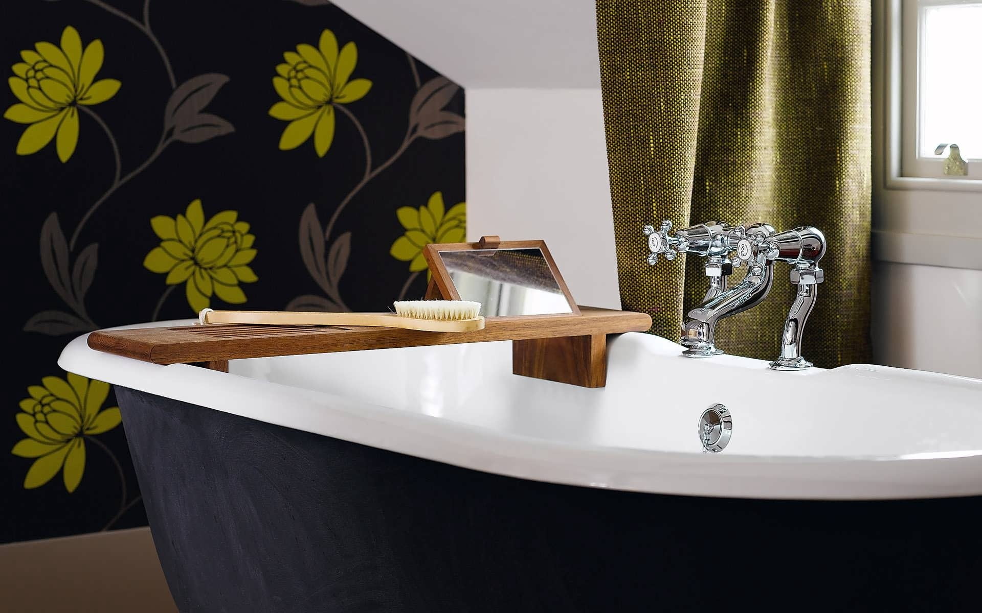 bathtub, no people, wealth, home, domestic bathroom, white, modern, still life, vase, domestic room, decoration, 1080P, home showcase interior, plant, HD Wallpaper