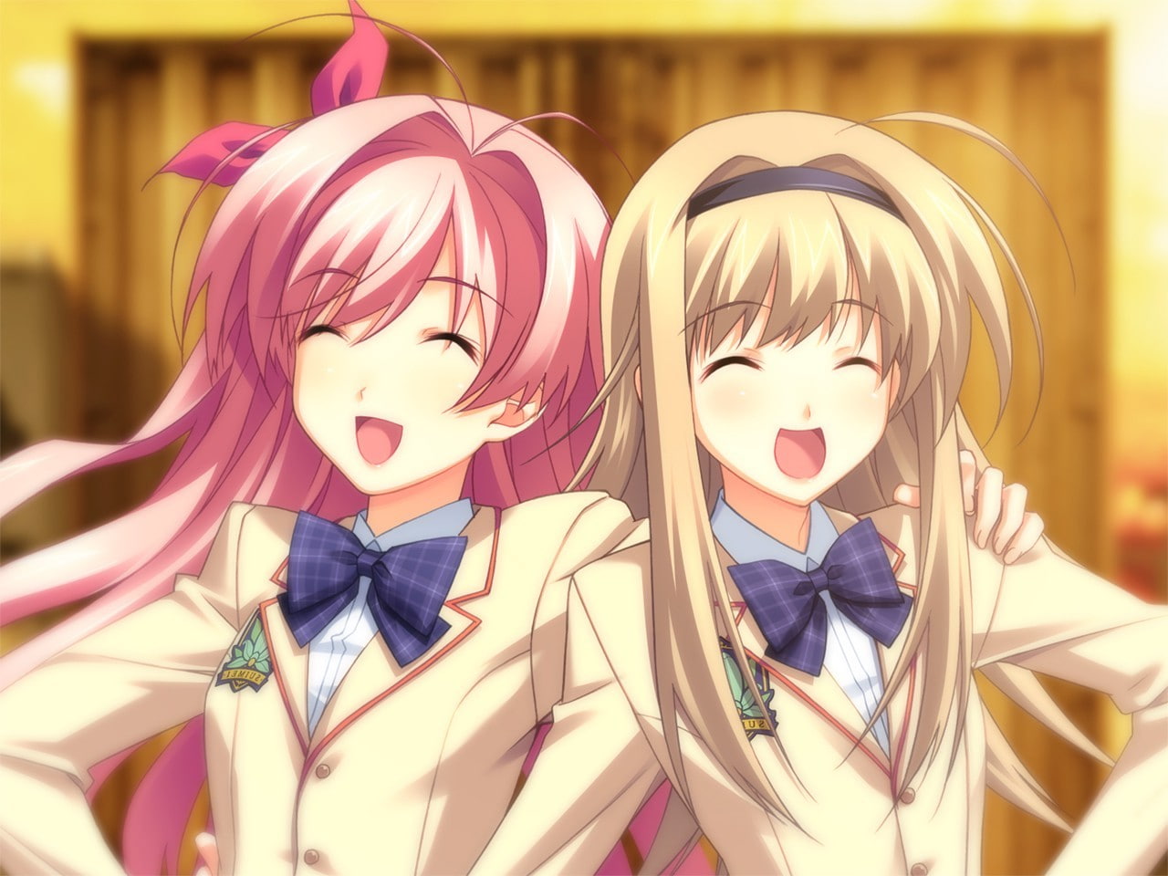 anime, Nishijou Nanami, 720P, Chaos;Head, School Uniform, Sakihata Rimi, HD Wallpaper