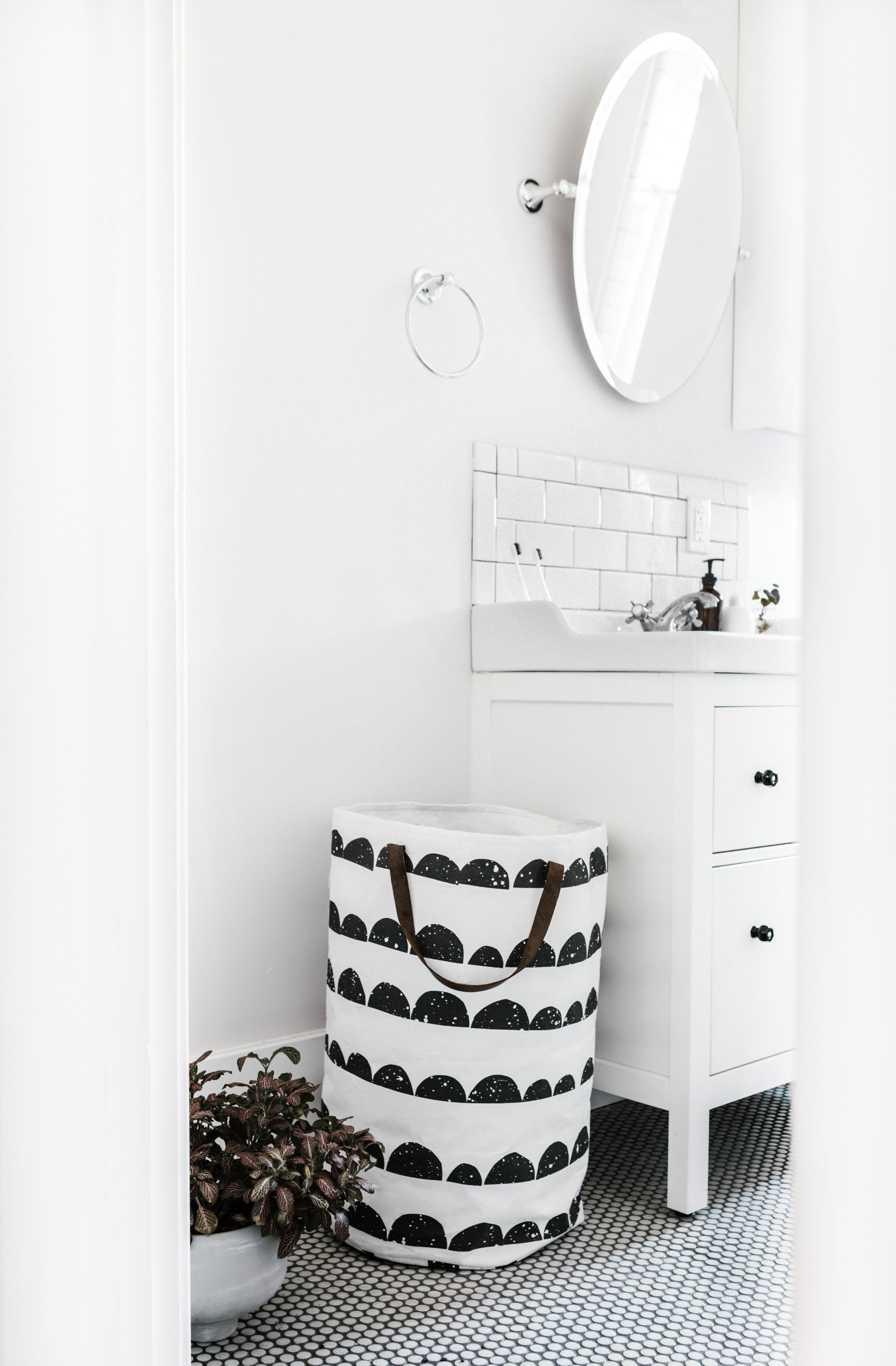 bathroom counter, sink, bag, day, white color, shelf, home, home interior, lighting equipment, furniture, no people, minimalism, wall - building feature, Phone HD Wallpaper